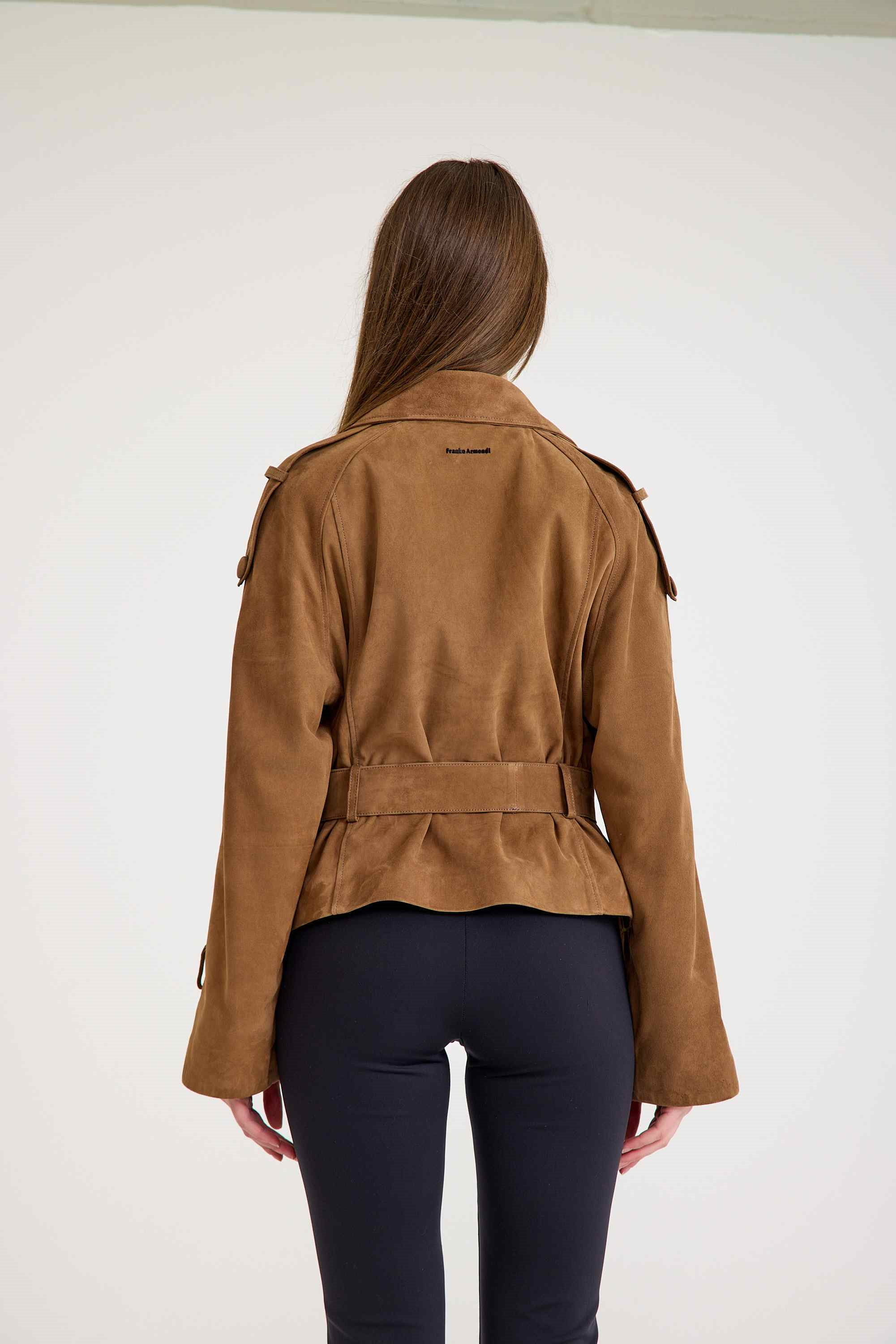 Oversize Bayan Süet Deri Ceket – VB-2 BK-2791 - 24027