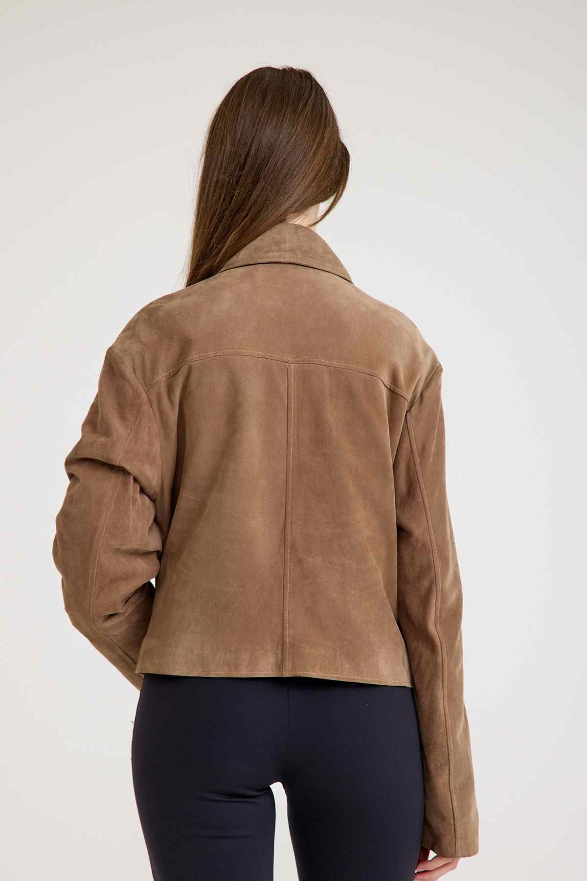 Regular Bayan Süet Deri Ceket – VB-6 BK-2694 - 23750