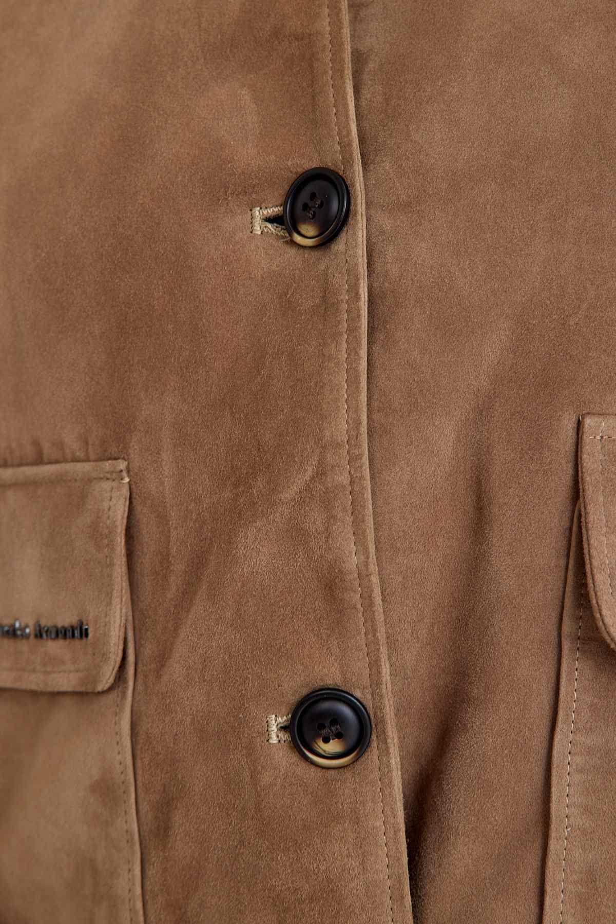 Regular Bayan Süet Deri Ceket – VB-6 BK-2694 - 23750