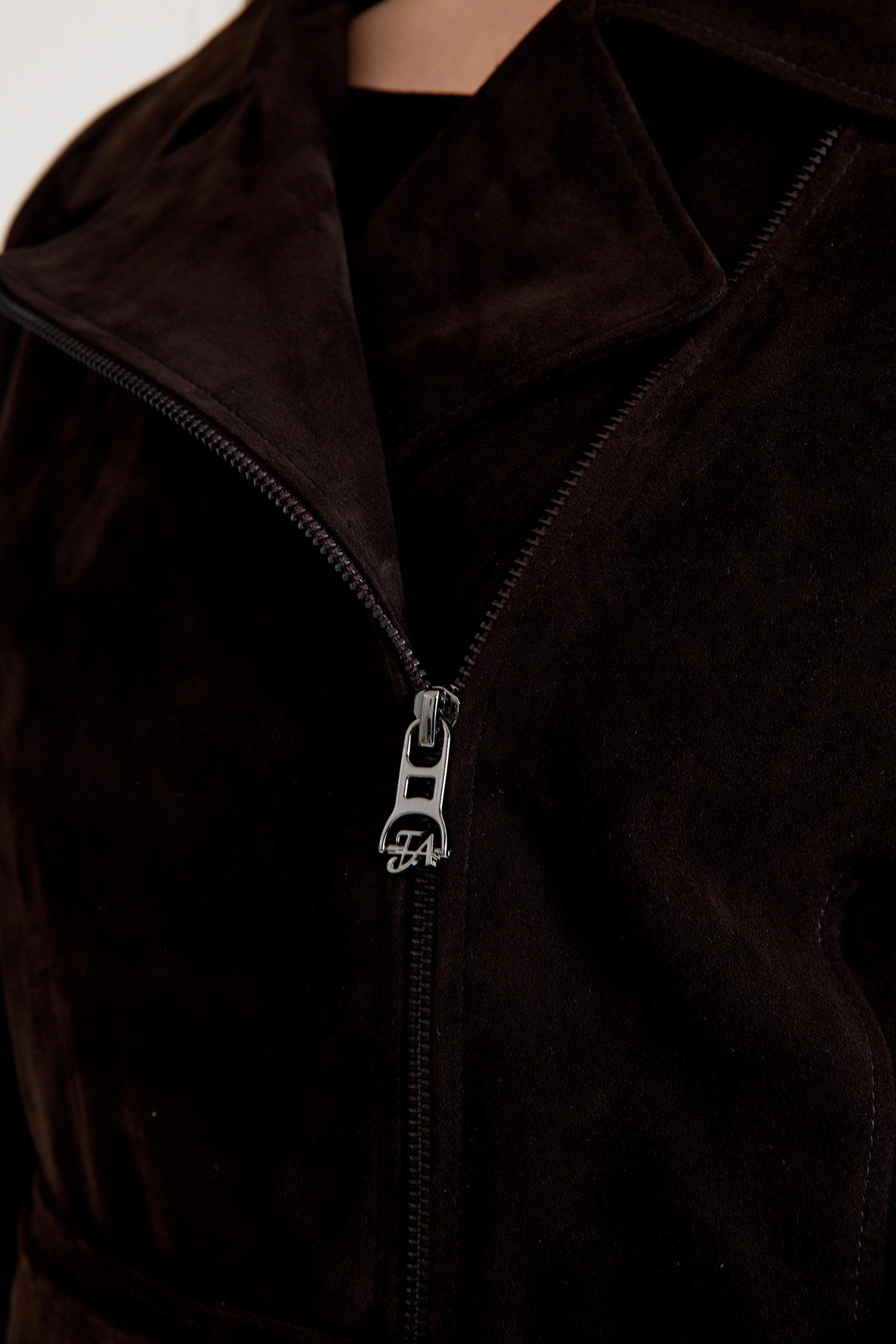 Regular Biker Bayan Süet Deri Ceket – VB-4 BO-2699 - 23742