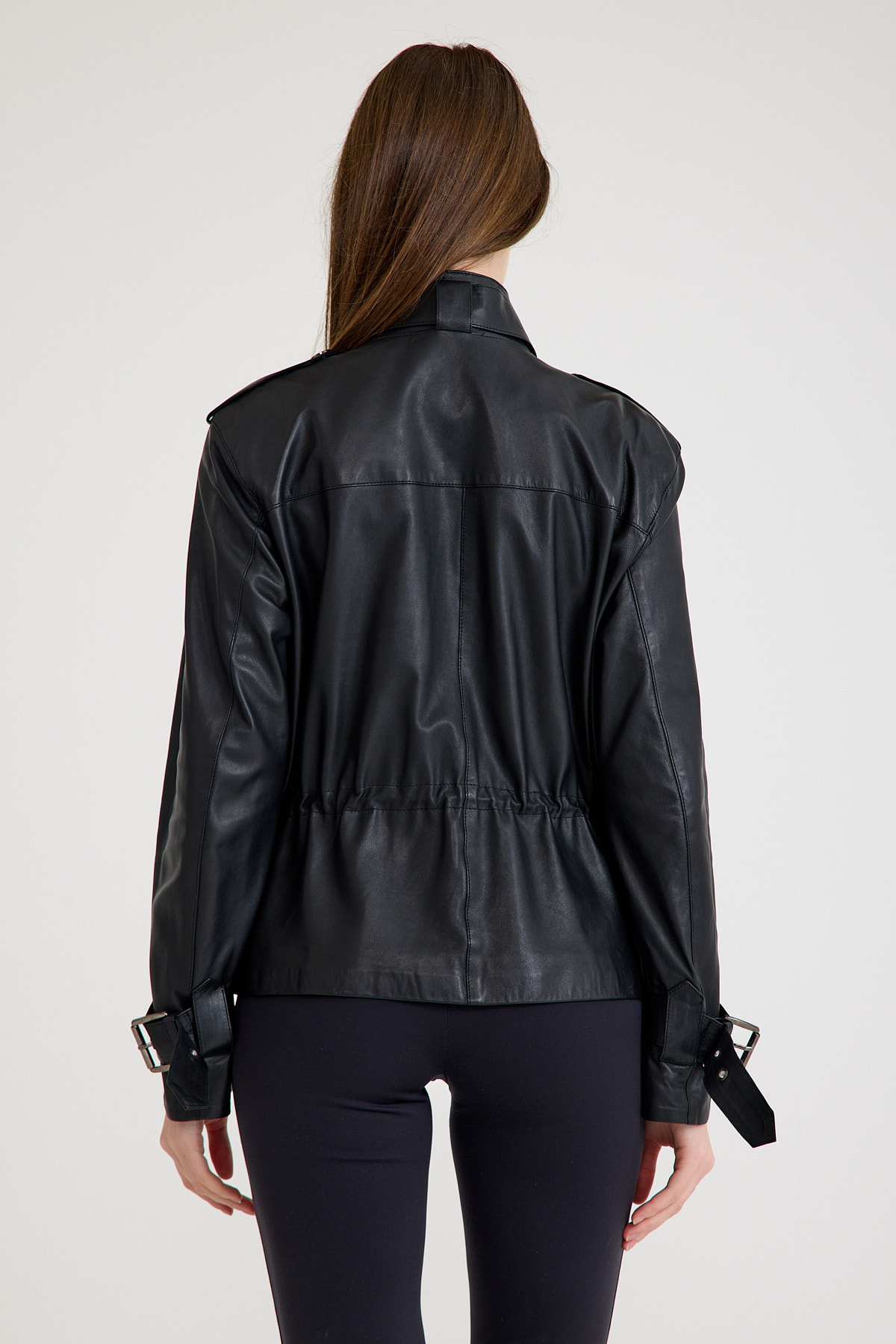 Regular Orta Boy Bayan Deri Ceket – VB-13-BK-2074-22541