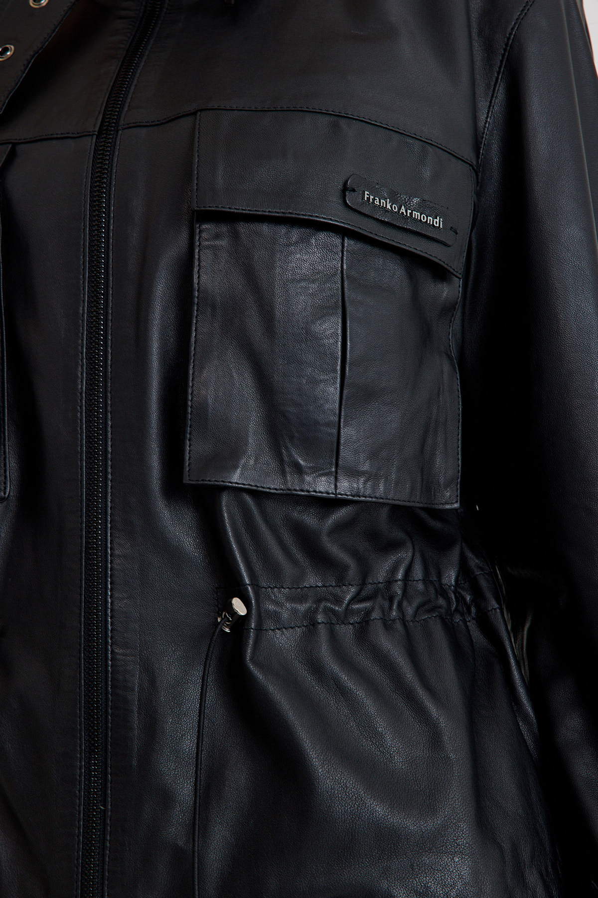 Regular Orta Boy Bayan Deri Ceket – VB-13-BK-2074-22541