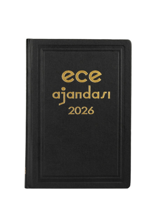 Ece Anadolu Günlük Ticari Ajanda 17x25  Siyah 2026