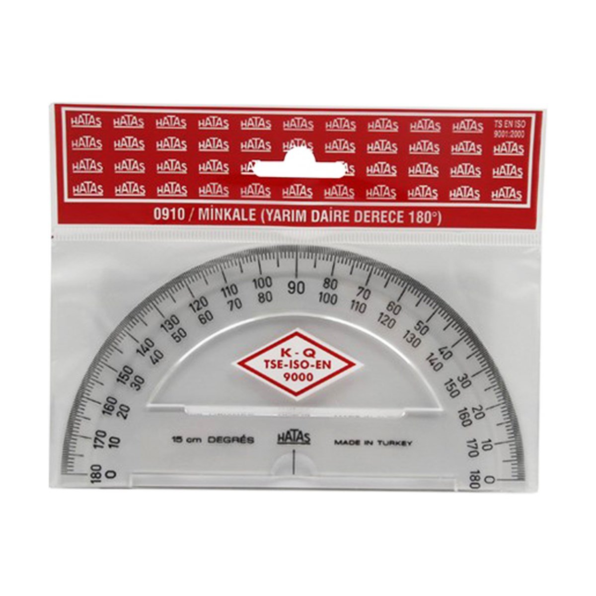 Hatas Minkale 180 Derece Açıölçer İletki 15 CM 0910