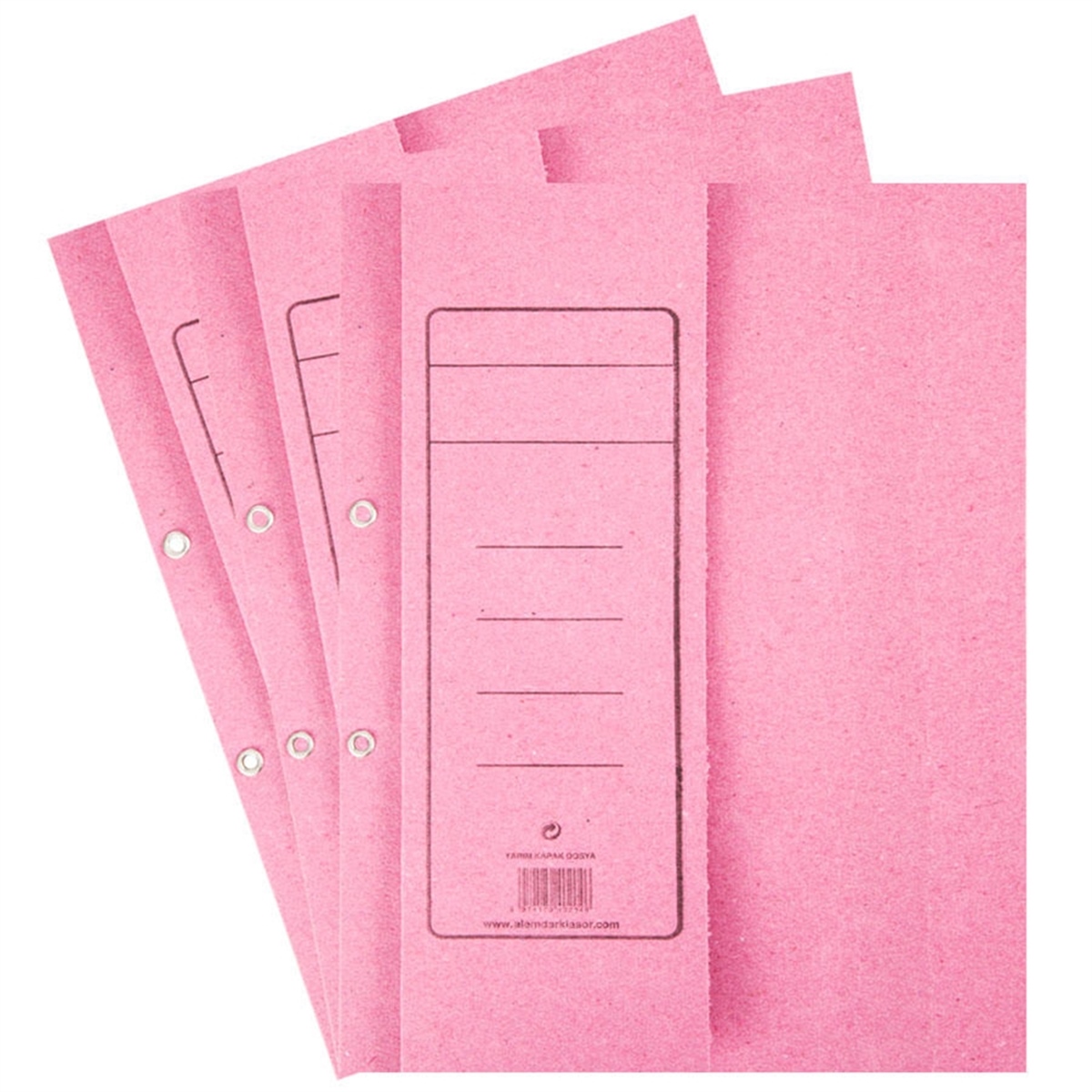 Alemdar yarım kapak karton dosya pembe
