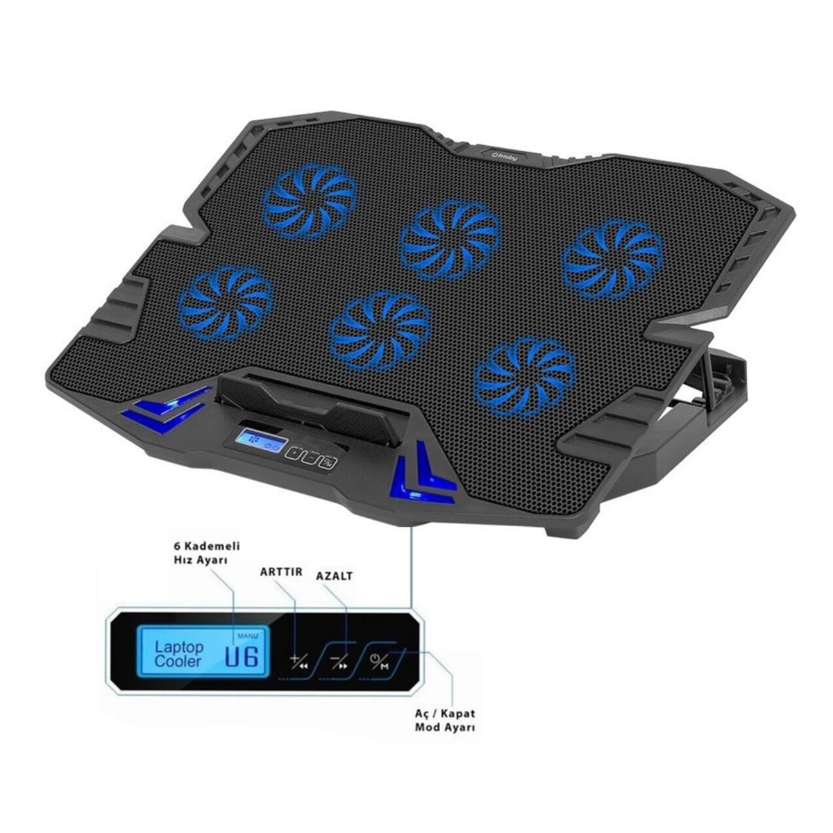 Frisby 6 Fanlı Notebook Soğutucu FNC-5235ST
