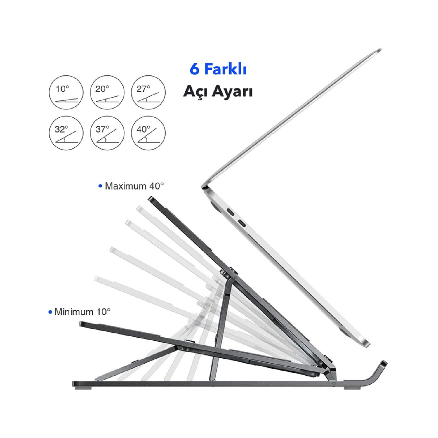 Frisby Katlanır Metal Laptop Yükseltici FNC-5110ST