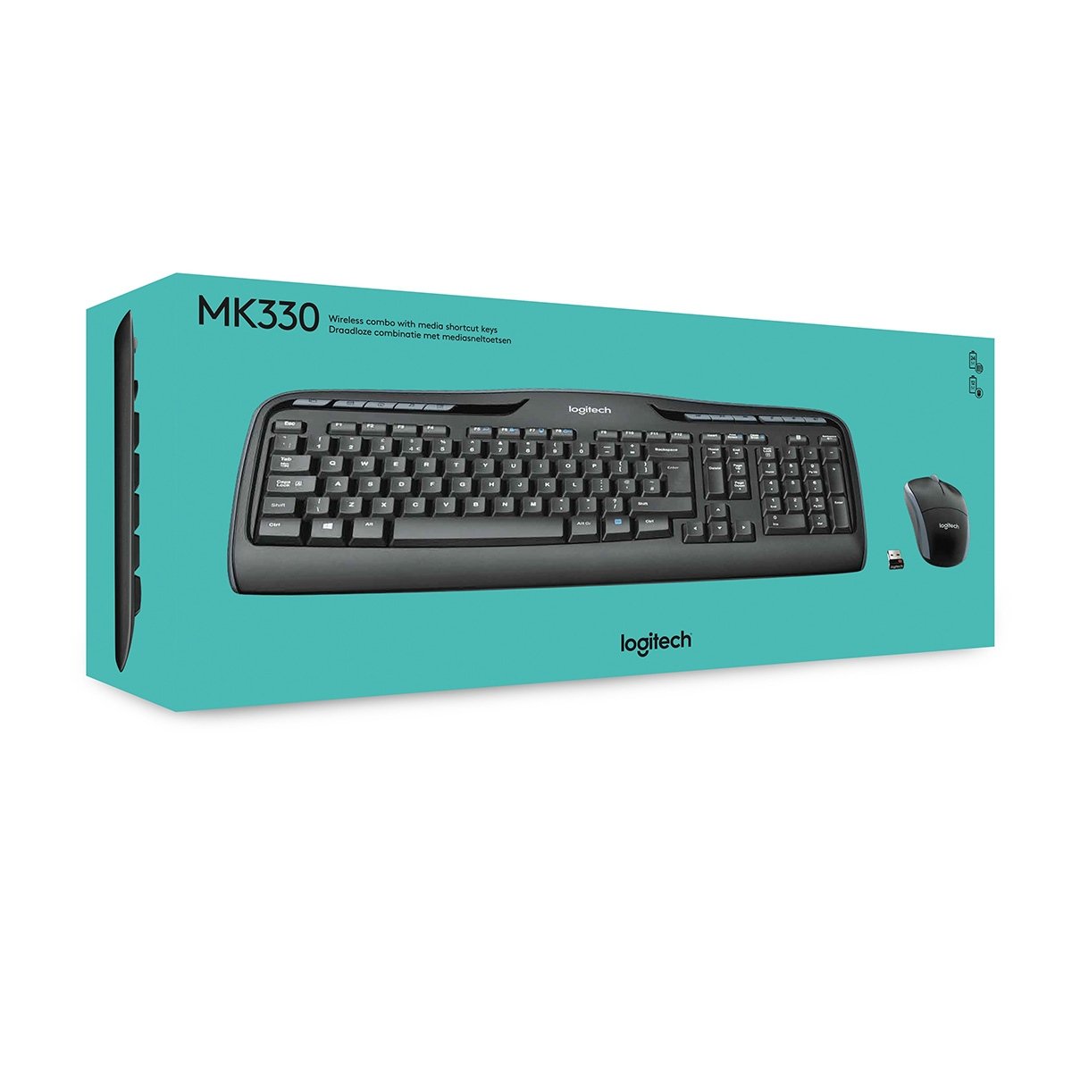 Logitech klavye+mouse mk330 kablosuz set 920-003988