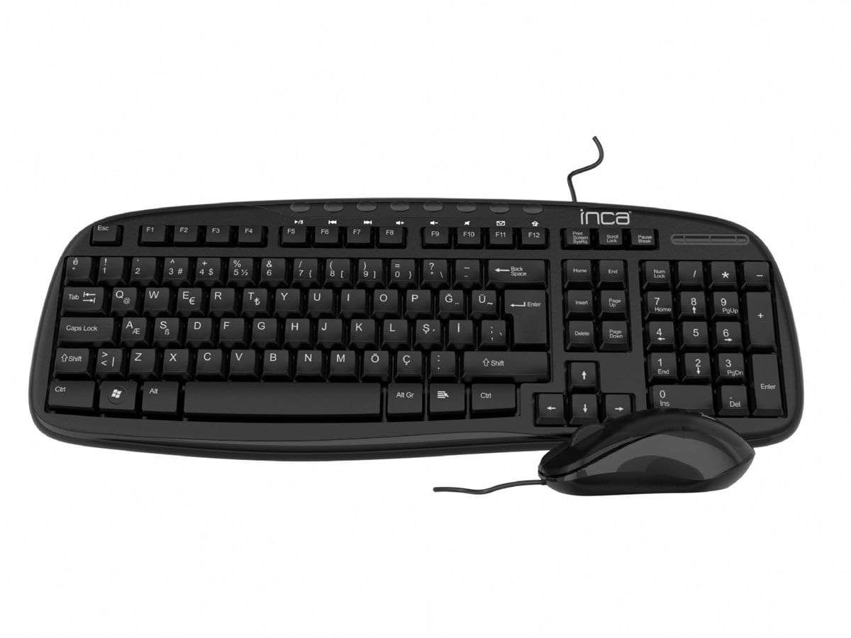 İnca Kablosuz Multimedya Klavye Mouse Set IMK-384U