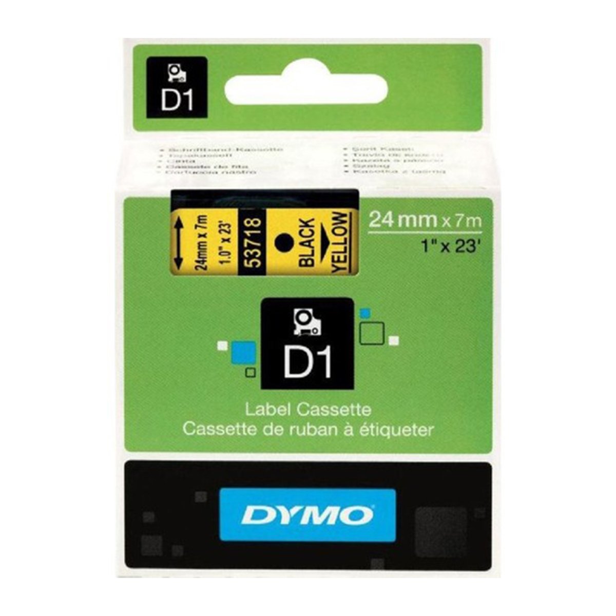 Dymo d1 etiket (d-53718)24x7 sarı/siyah
