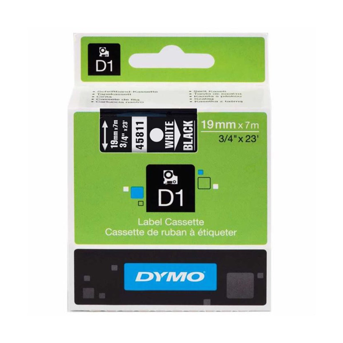 Dymo d1 etiket 720910 (d-45811)19x7 siyah/beyaz