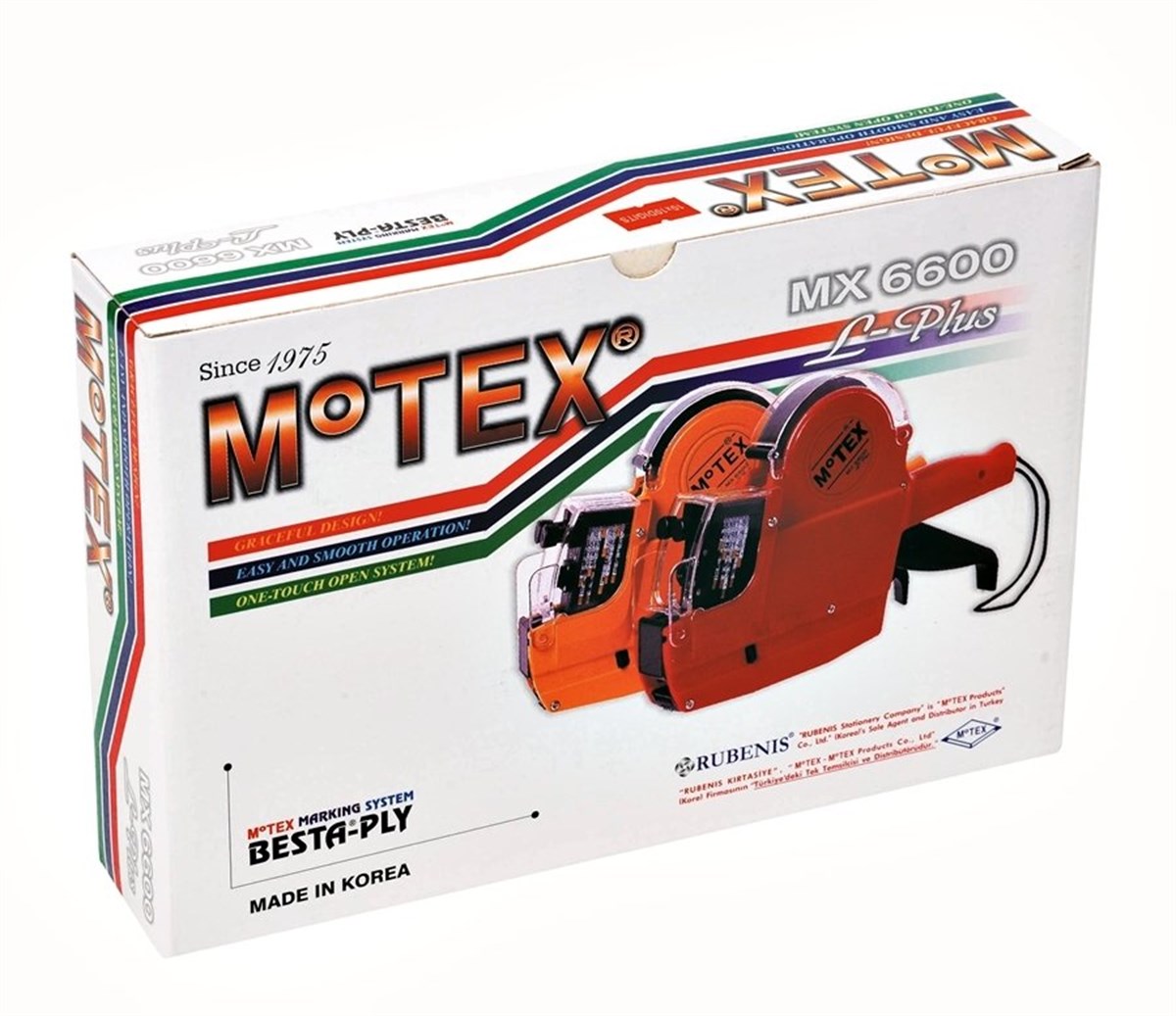 Motex etiket makinası mx-6600-lplus 10 hane