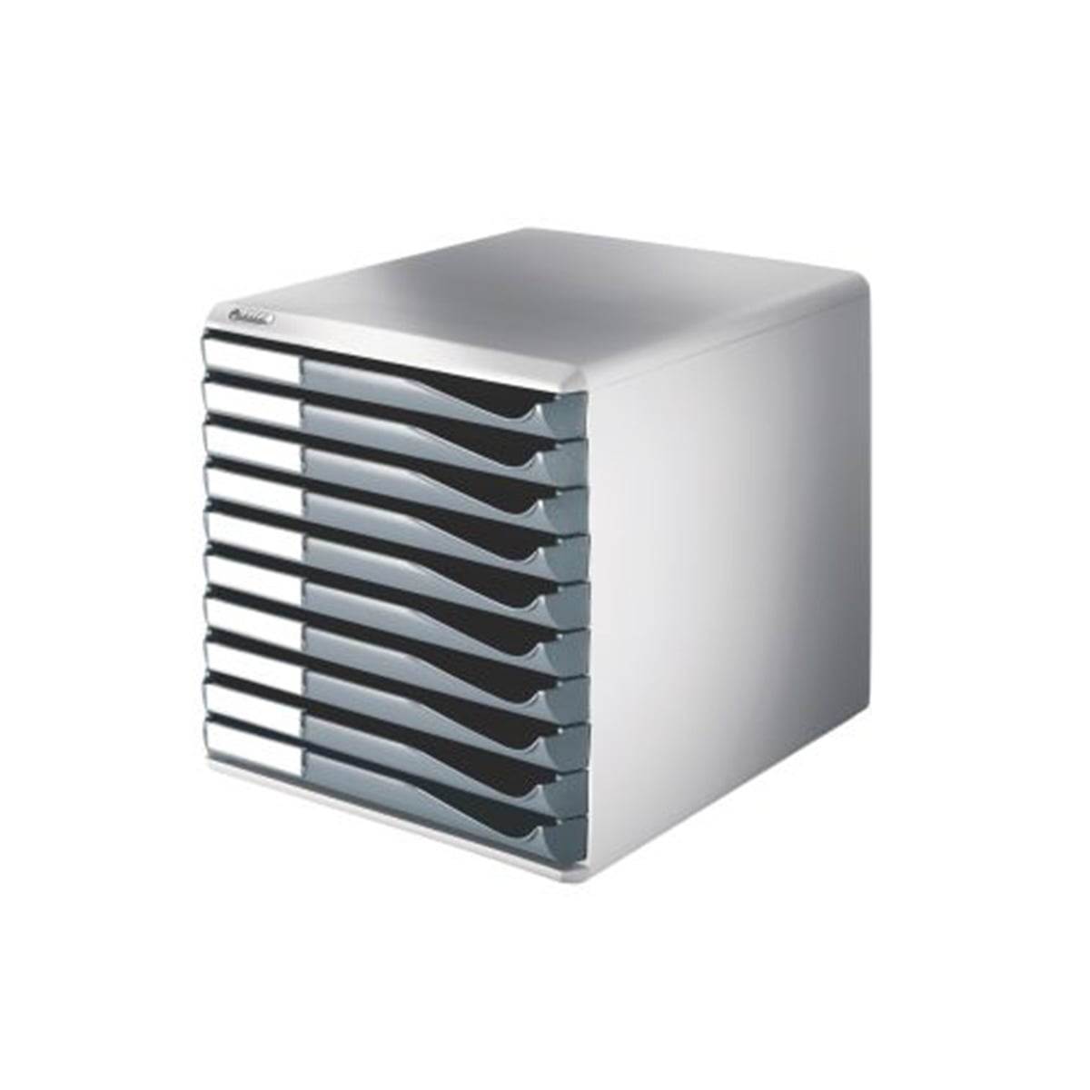 Leitz l-5281 evrak rafı 10 çekmeceli gri
