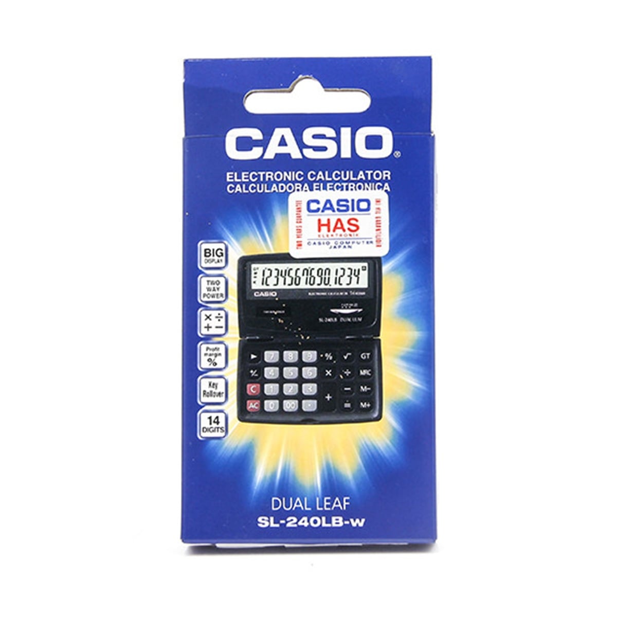 Casio Hesap Makinesi 14 Haneli - SL-240 LB-W