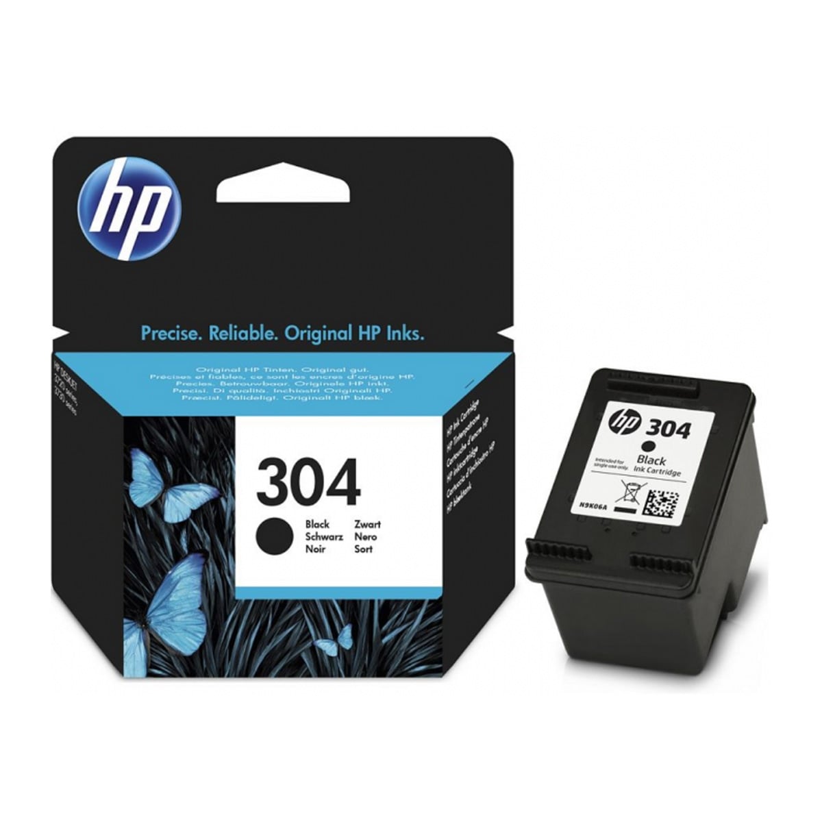 Hp n9k06ae siyah mürekkep kartuş (304)