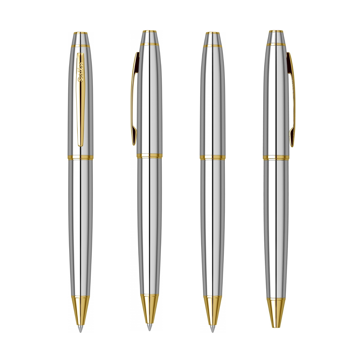 Scrikss Noble 35 Tükenmez Kalem Gold Krom
