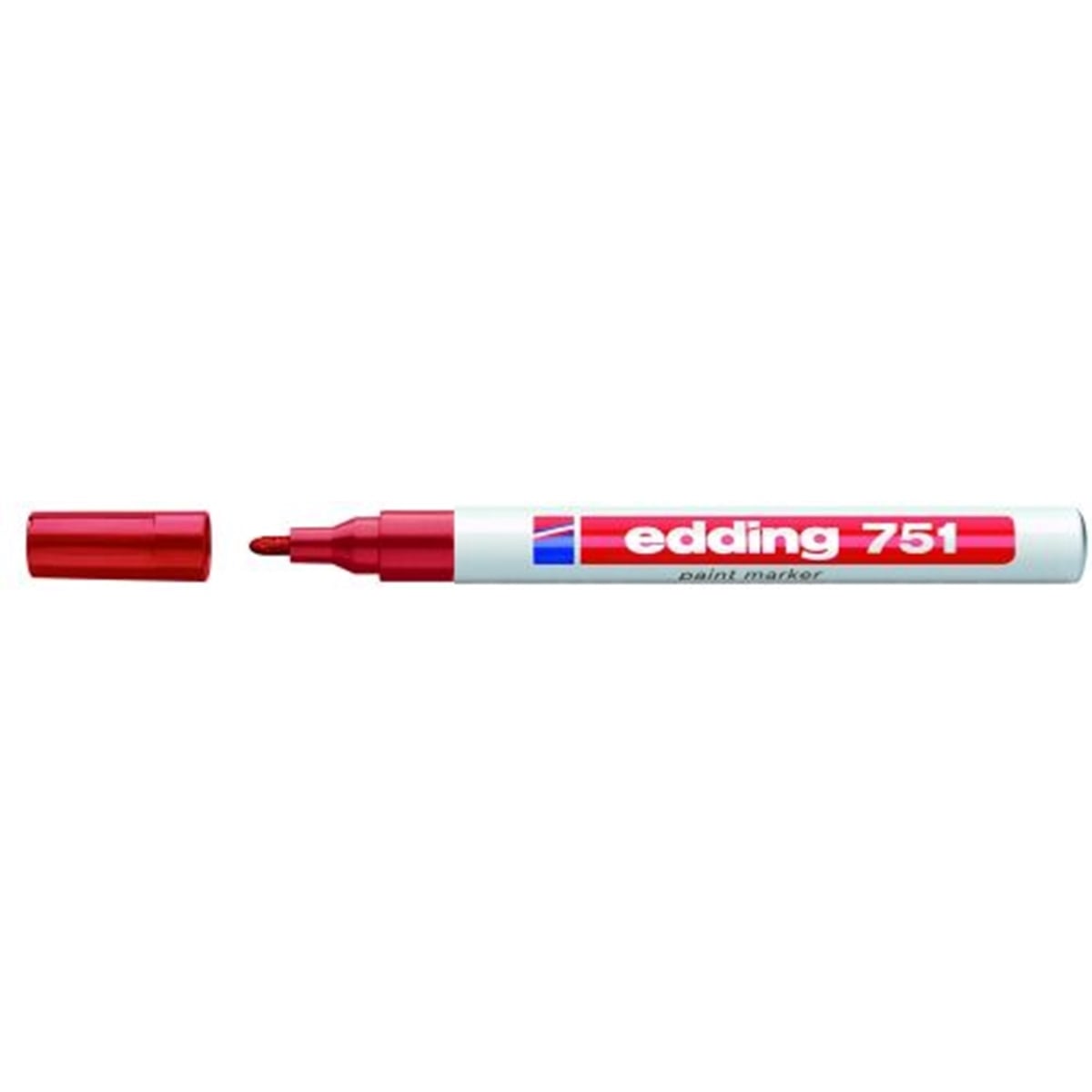 Edding e-751 boya markör kalem kırmızı 1-2 mm