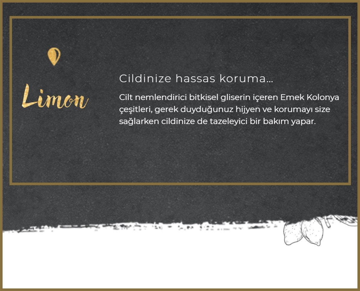 EMEK KOLONYA LİMON 1000ML.18110
