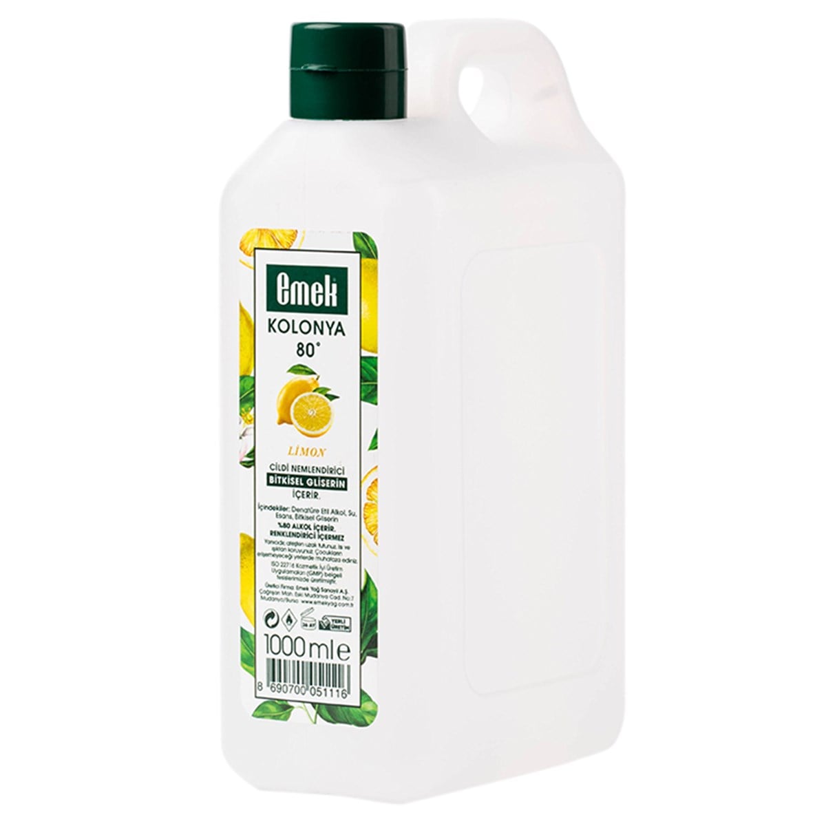 Emek Limon Kolonyası Gliserinli 80 Derece 1000 ml