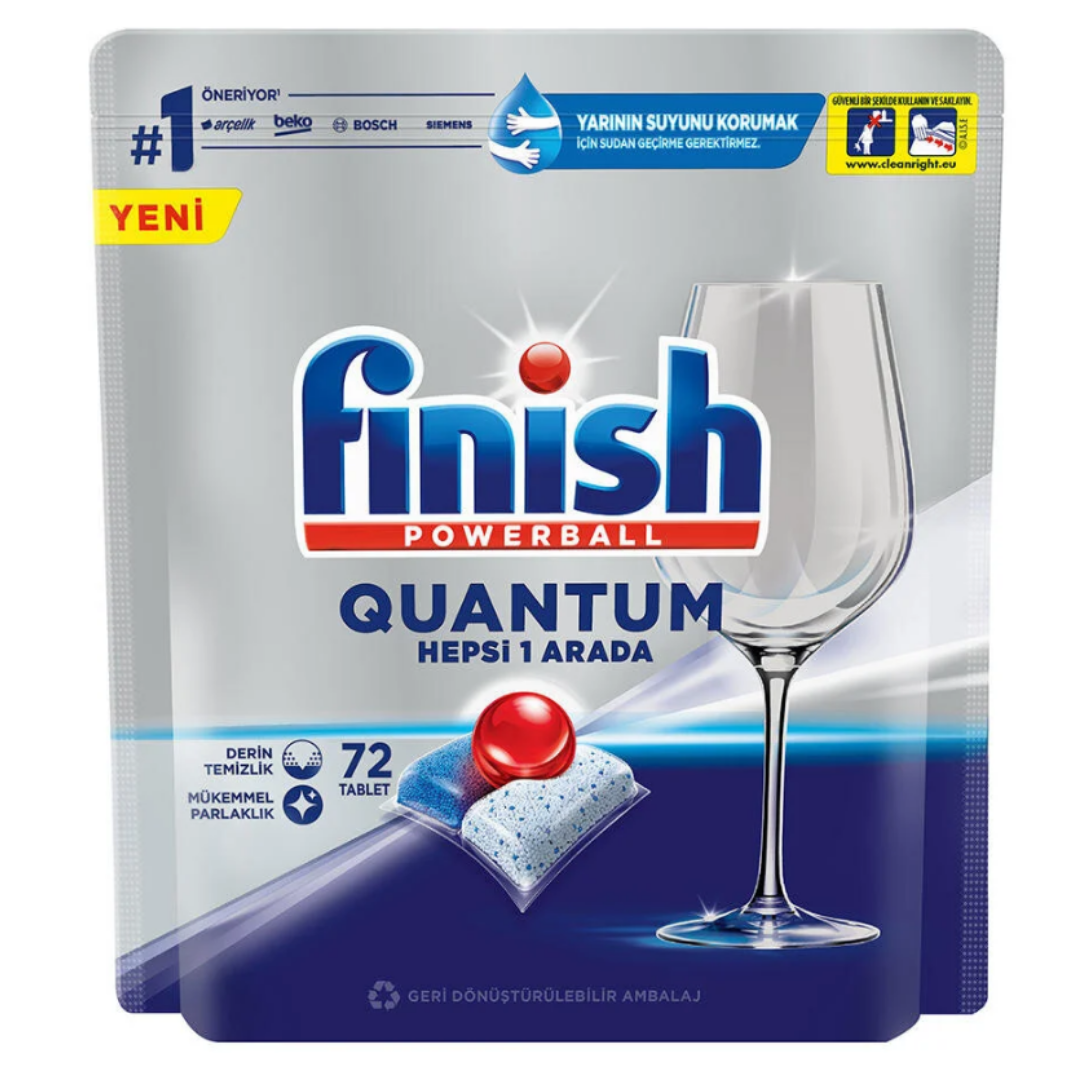 Finish Quantum 72 Li Tablet Bulaşık makinesi Detarjanı