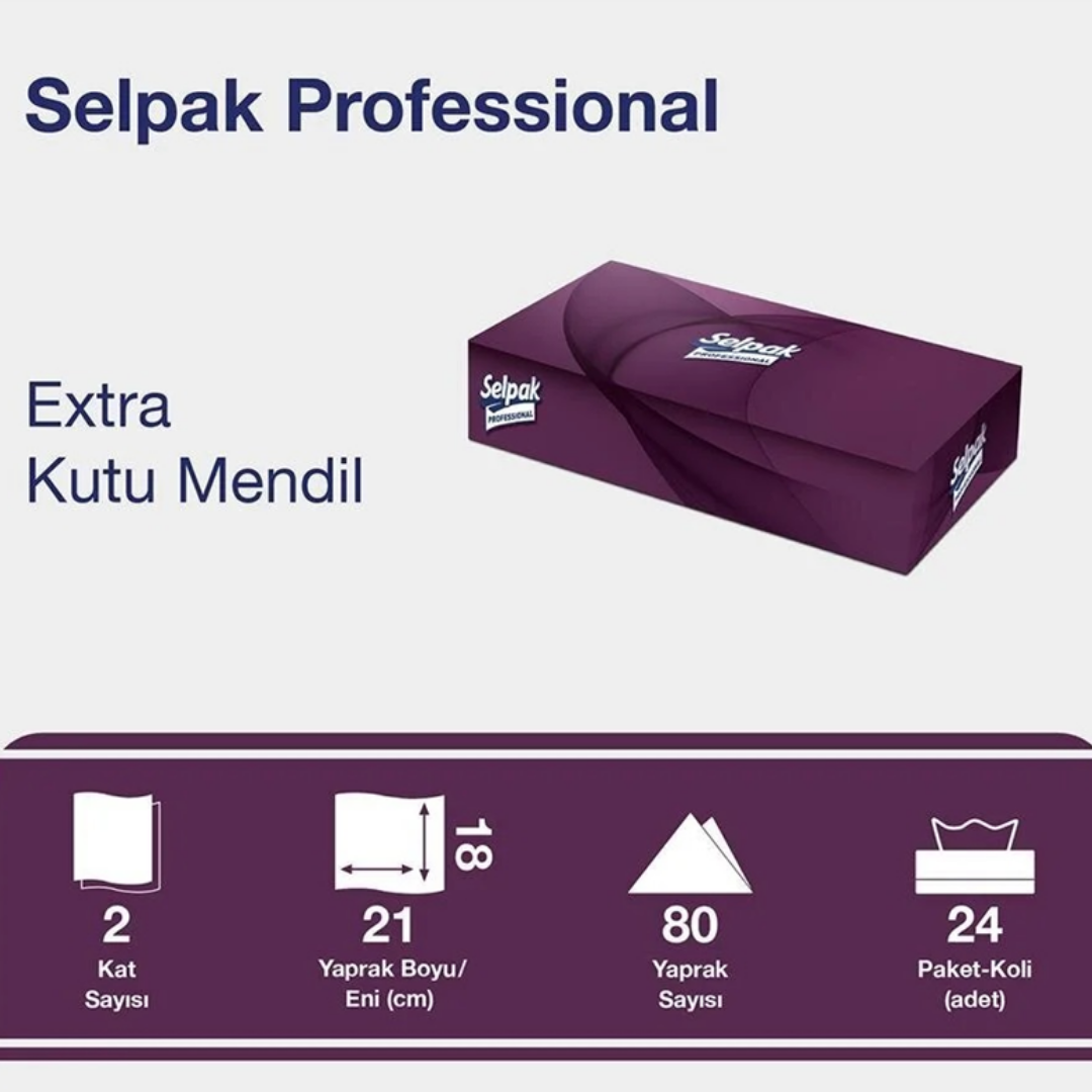 Selpak Professional Kağıt Kutu Mendil Extra 80Lİ 7904751