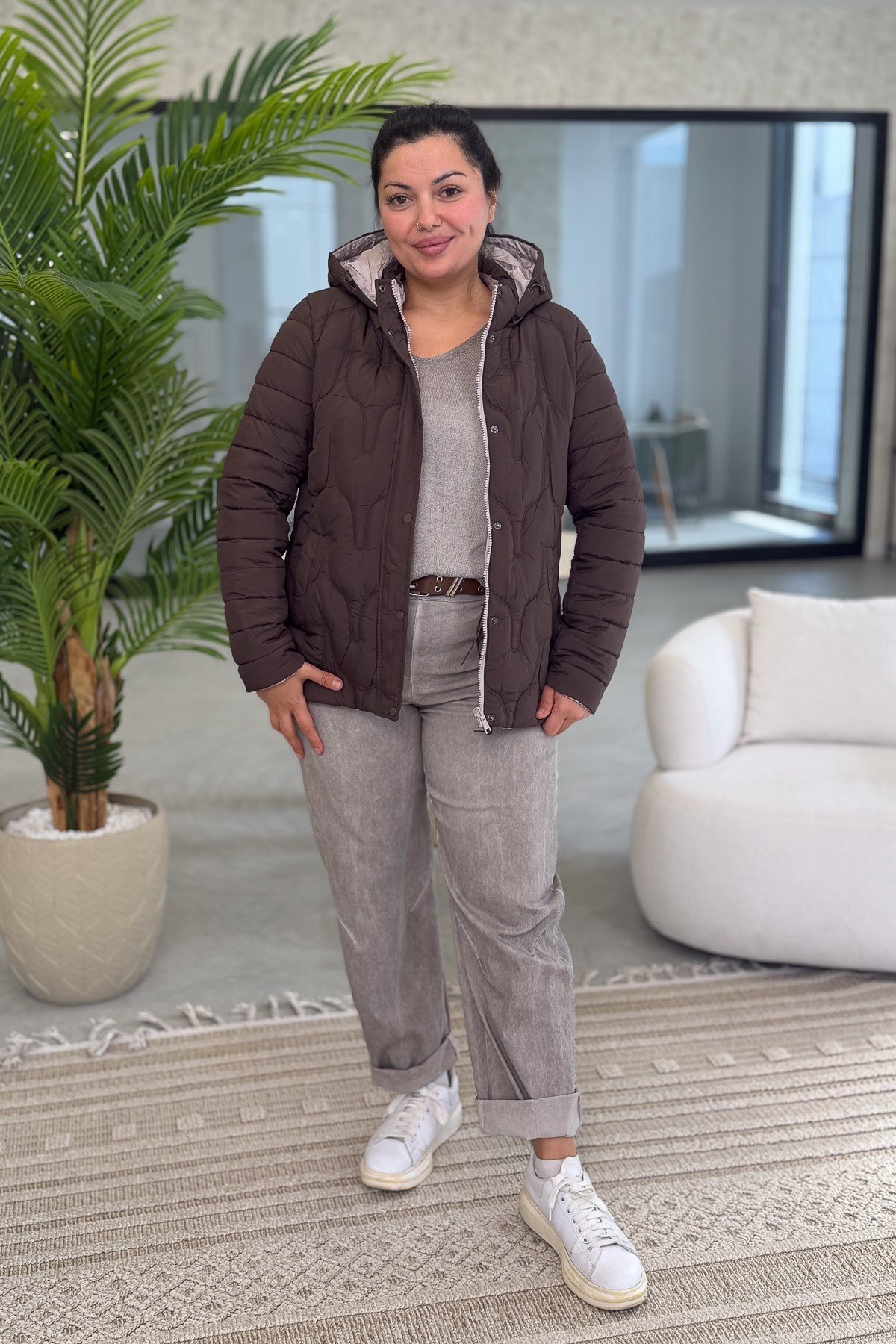 Çift Taraflı Kullanılan Anorak Mont Acı Kahve RenkMONT & KABAN