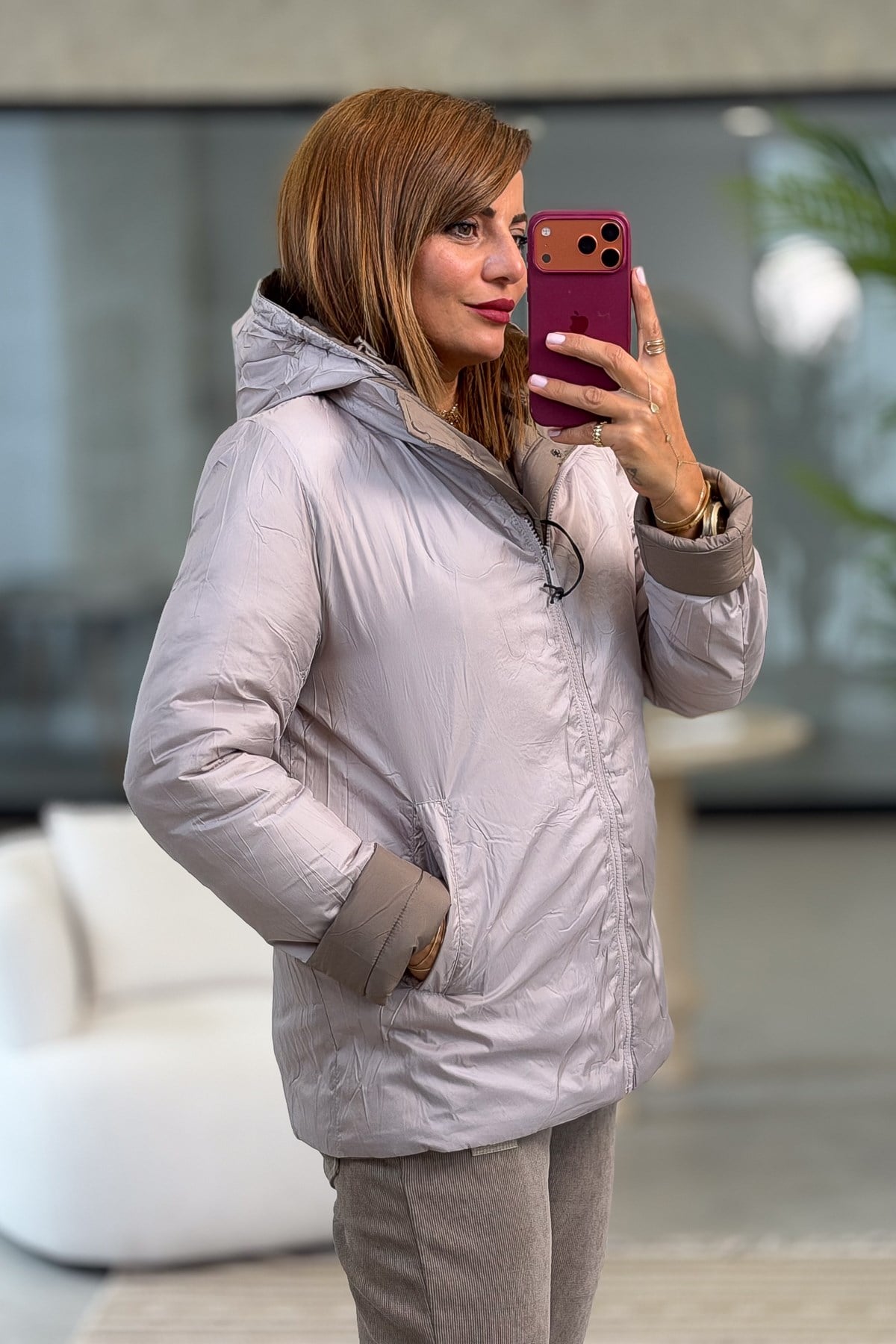 Çift Taraflı Kullanılan Anorak Mont Vizon RenkMONT & KABAN
