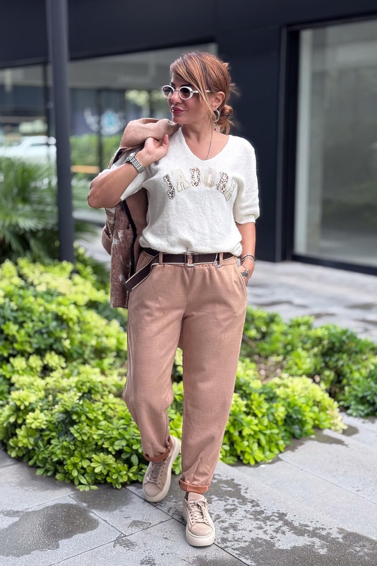 Dar Paça Basic Güderi Pantolon Camel RenkPANTOLON