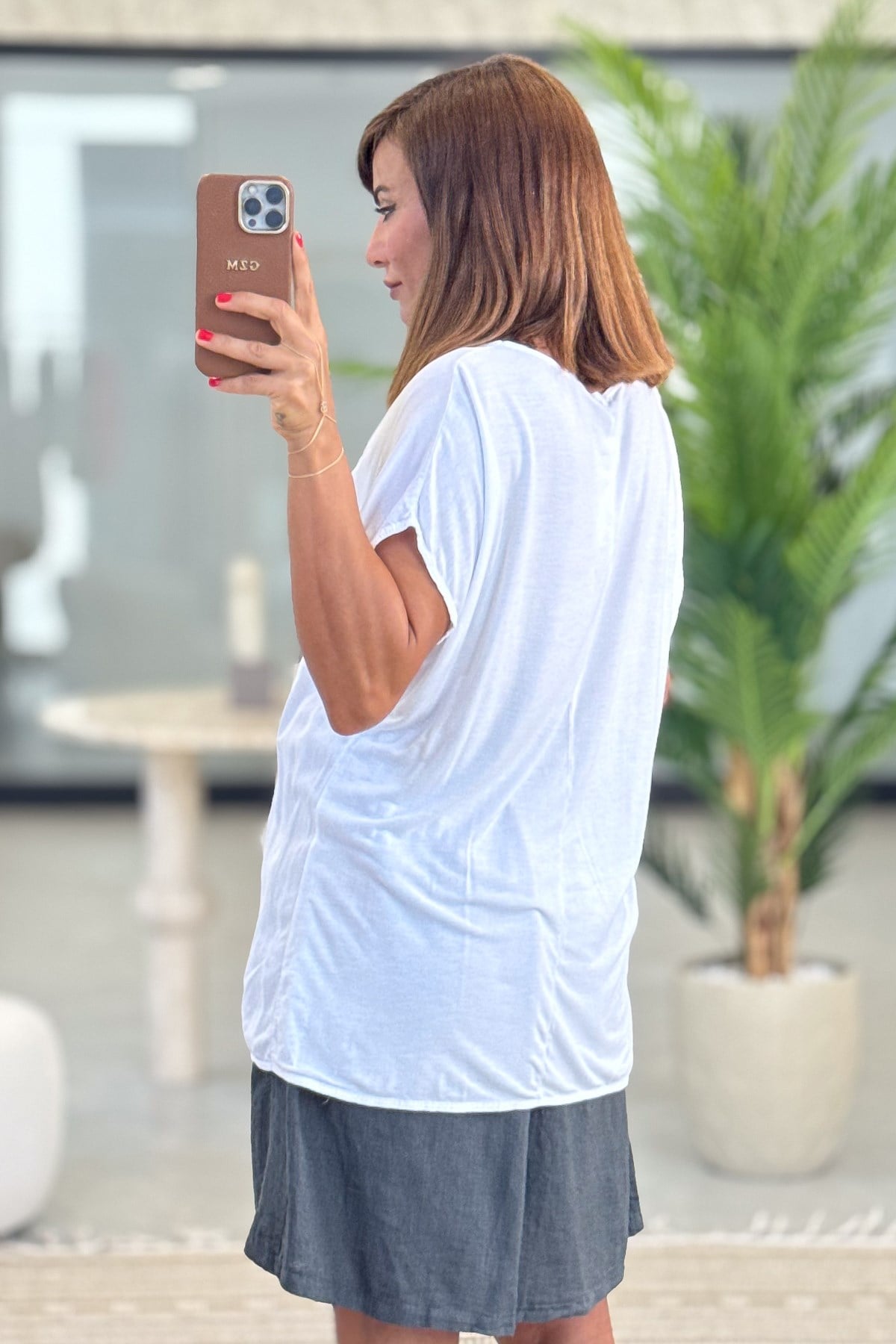 Frida Desenli Viskon Tshirt Sarı RenkBLUZ