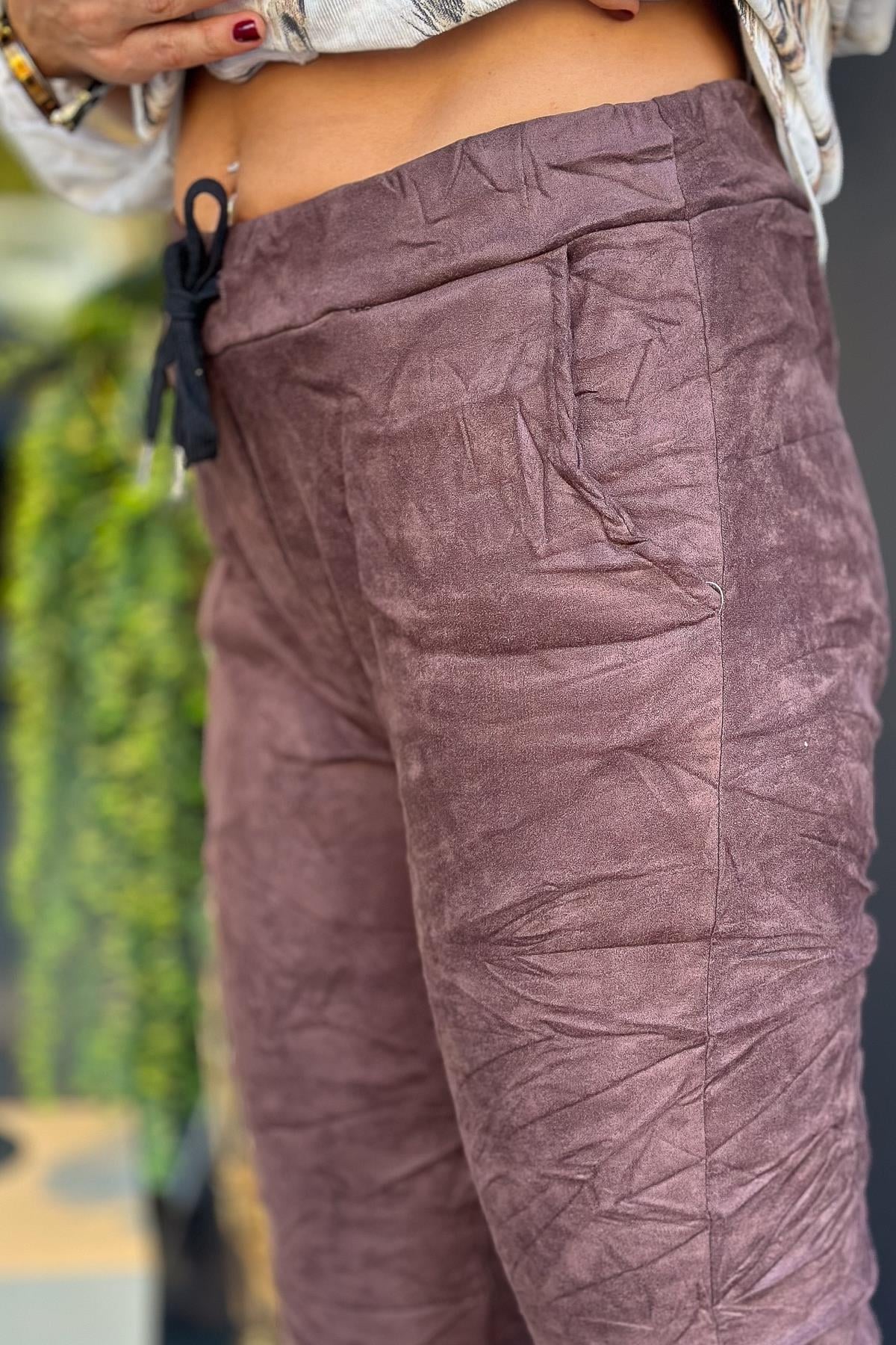 Güderi Düz Basic Pantolon Kahverengi RenkPANTOLON