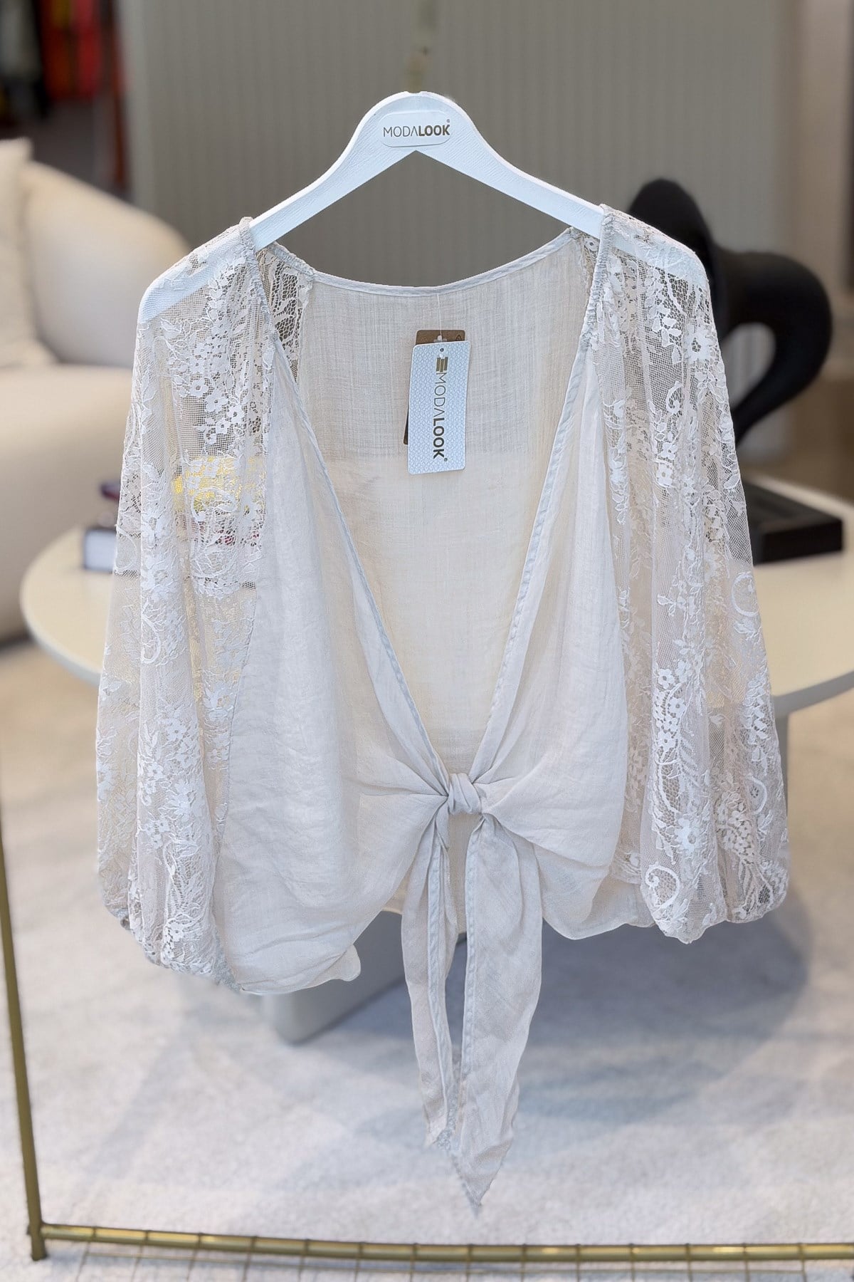 Kolları Dantelli Bolero Bej RenkCEKET