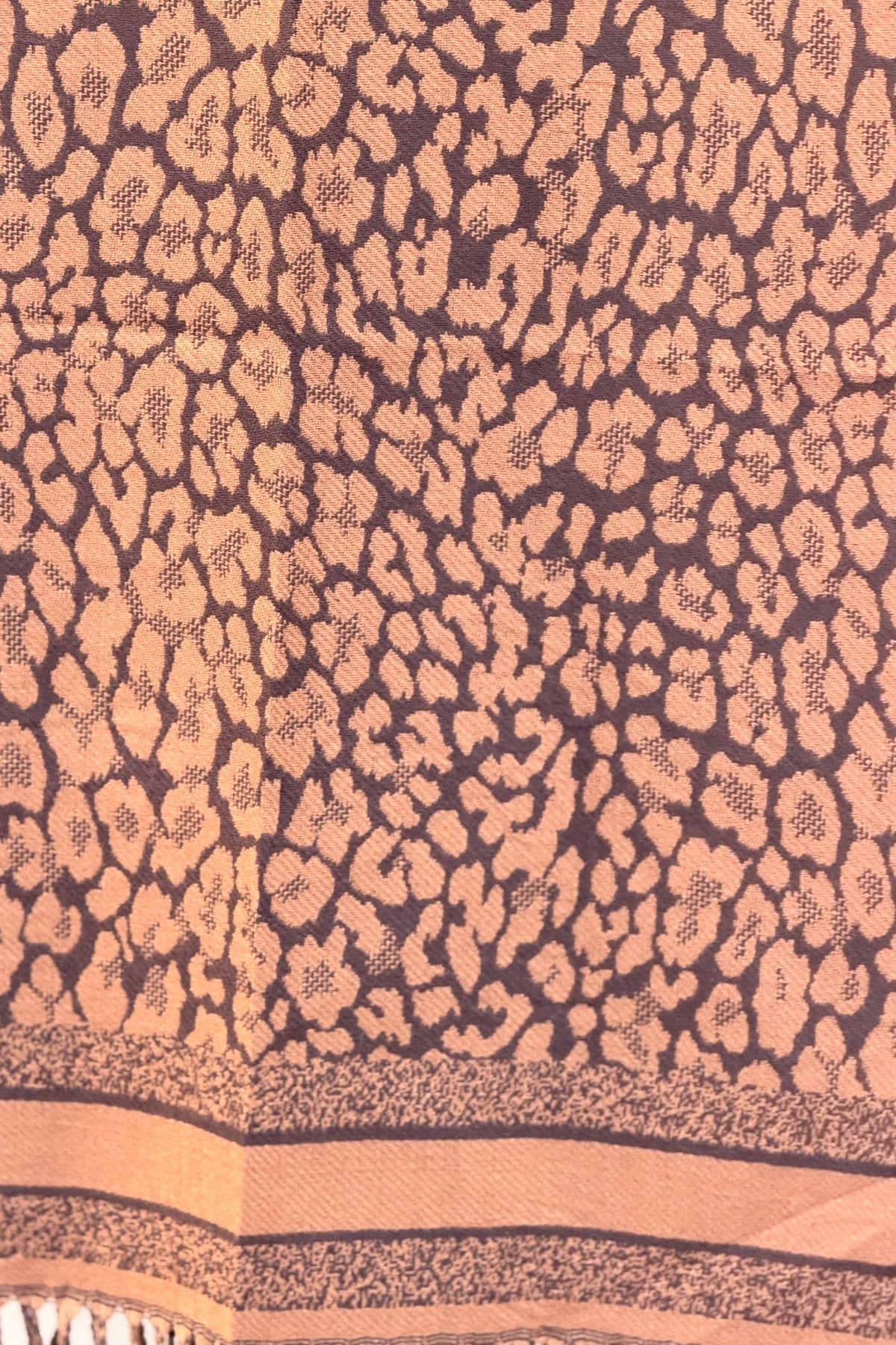 Leopar Desenli Kaşmir Şal Taba RenkŞAL & FULAR