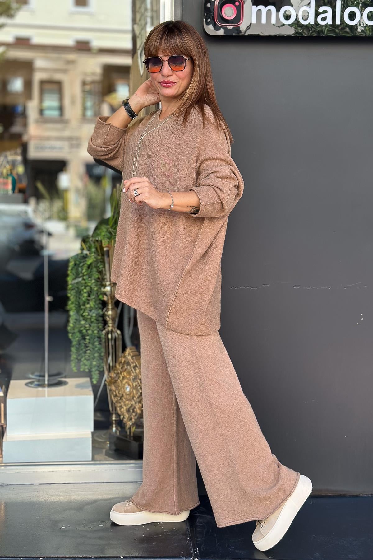 Triko Alt Üst Takım Camel RenkALT ÜST TAKIM