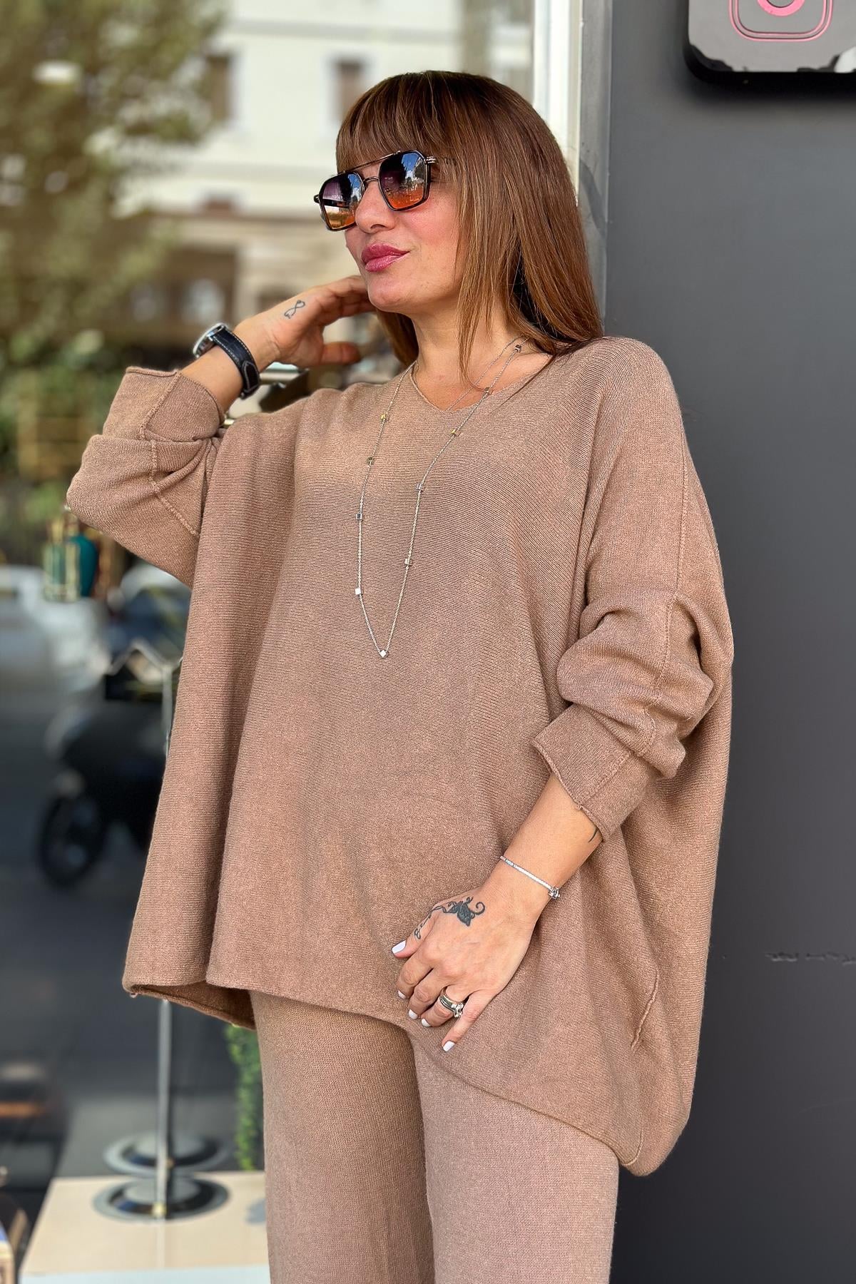 Triko Alt Üst Takım Camel RenkALT ÜST TAKIM