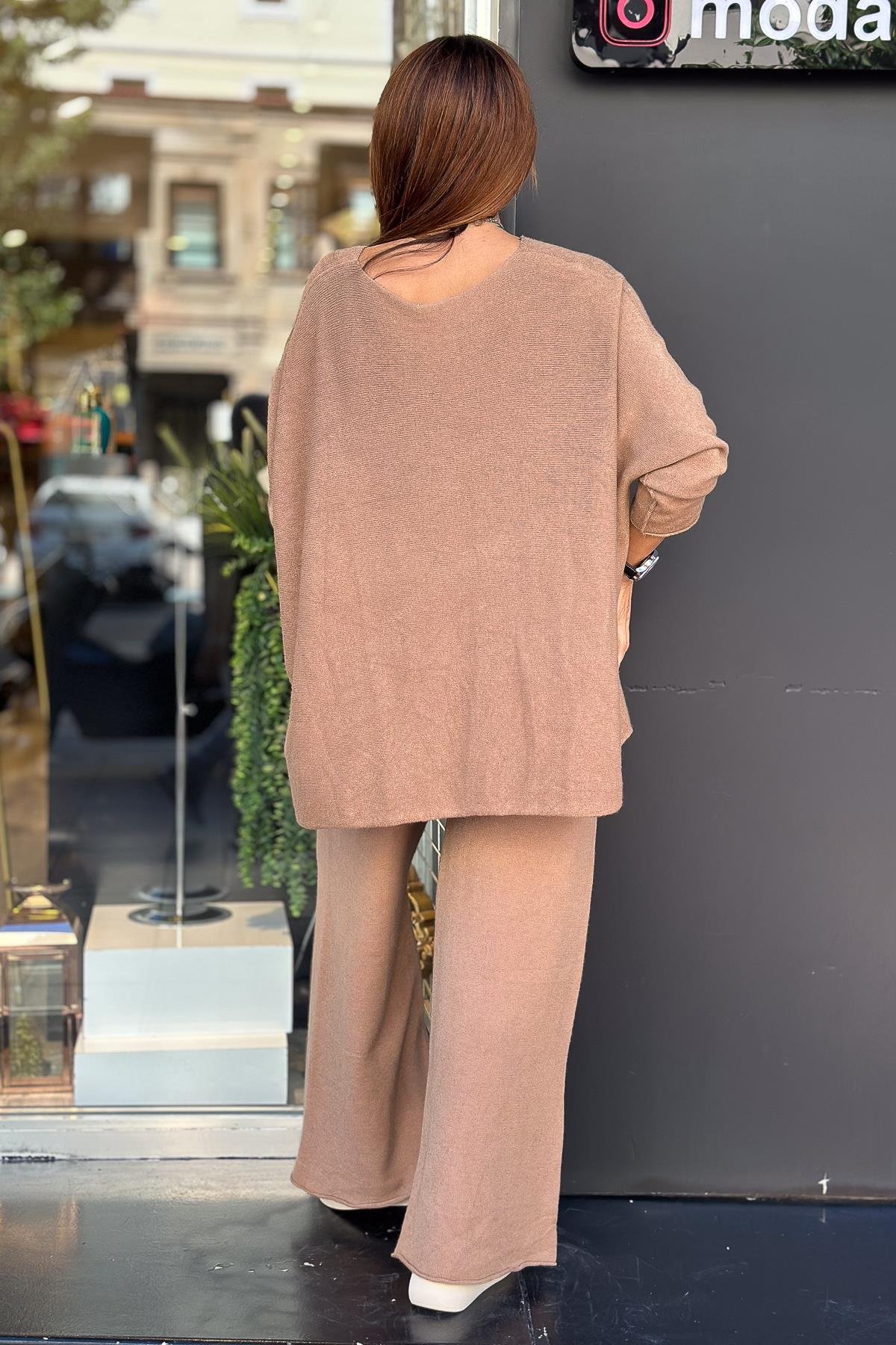 Triko Alt Üst Takım Camel RenkALT ÜST TAKIM