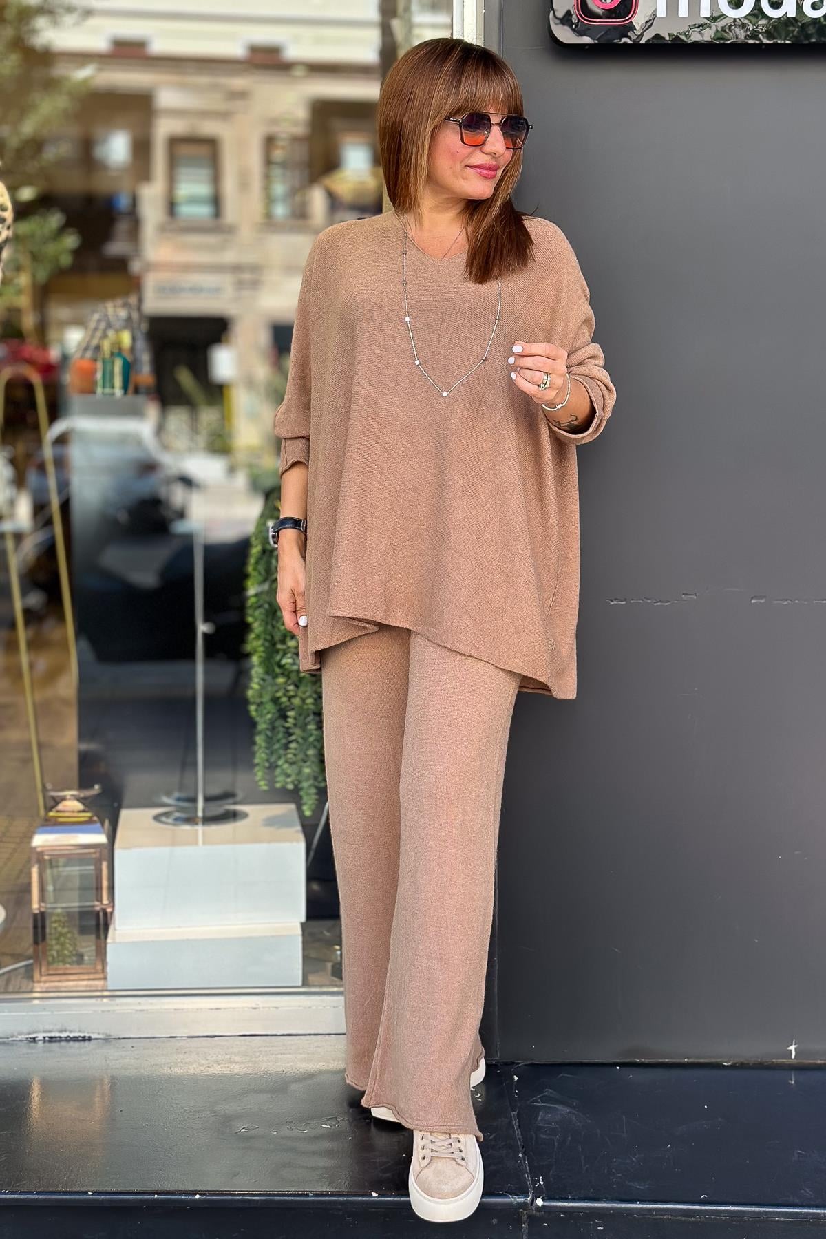 Triko Alt Üst Takım Camel RenkALT ÜST TAKIM