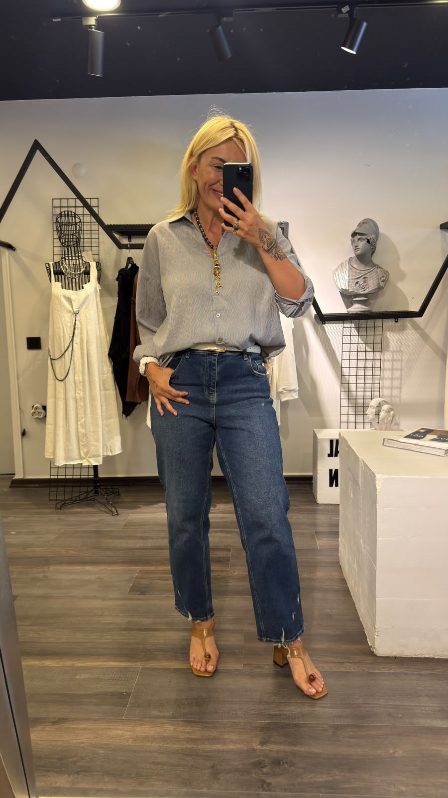 LİKRALI MAVİ JEANS