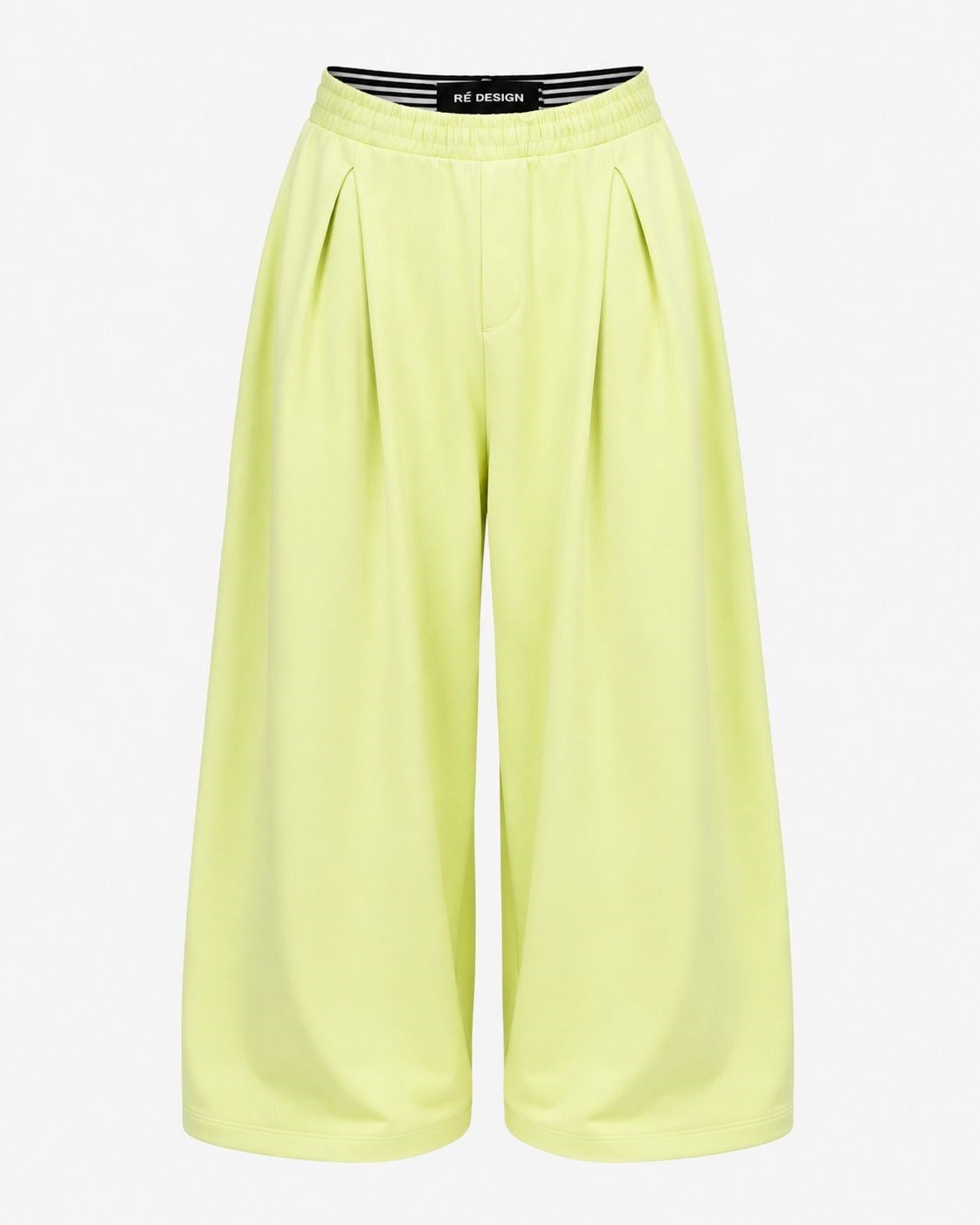 Pileli Bol Paça Neon Pantolon
