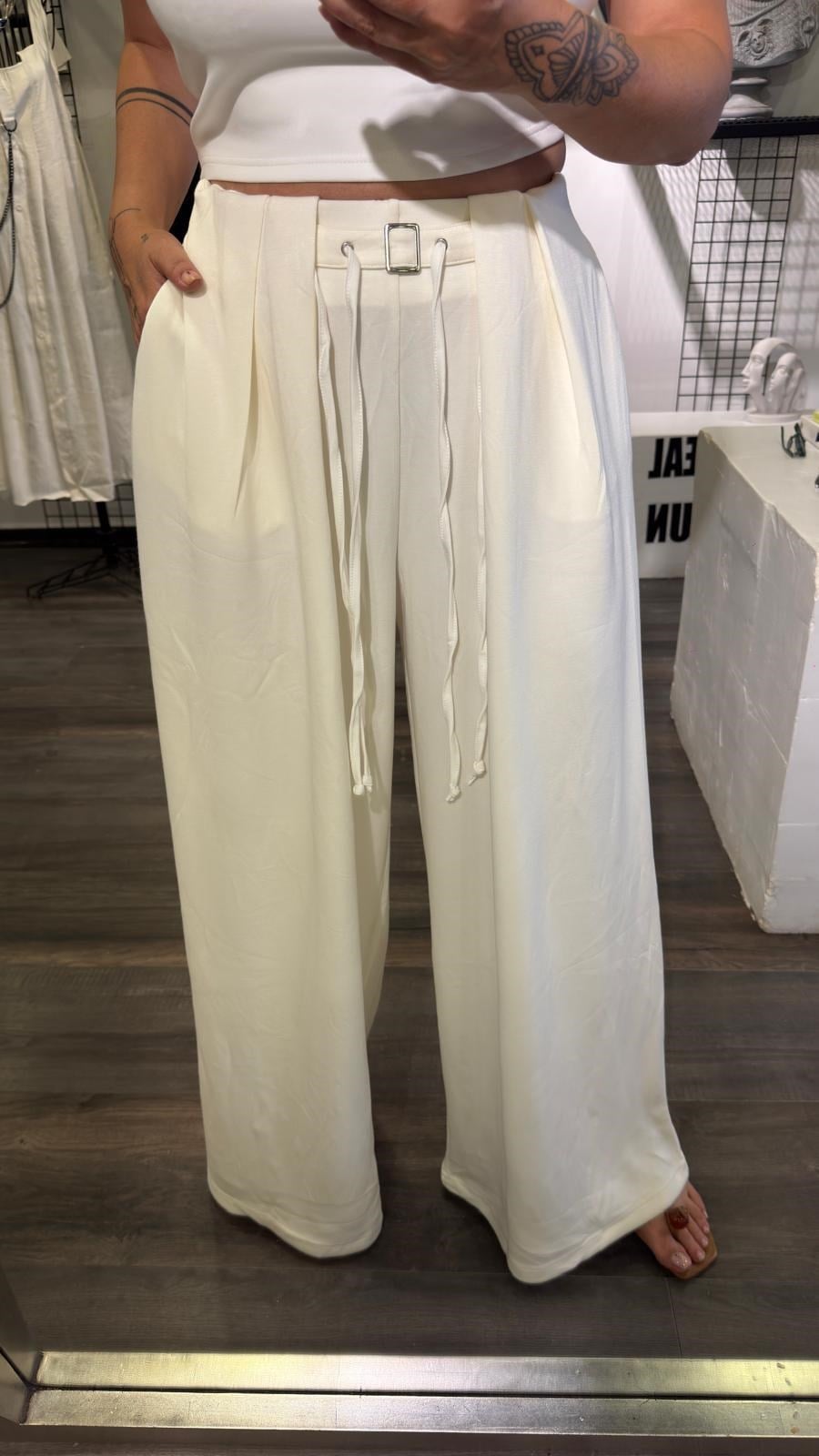 PİLELİ BOL PAÇA PANTOLON