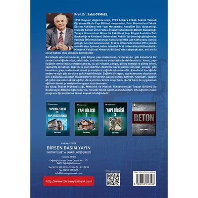 Yapı Bilgisi 1 / Prof. Dr. Sabit Oymael