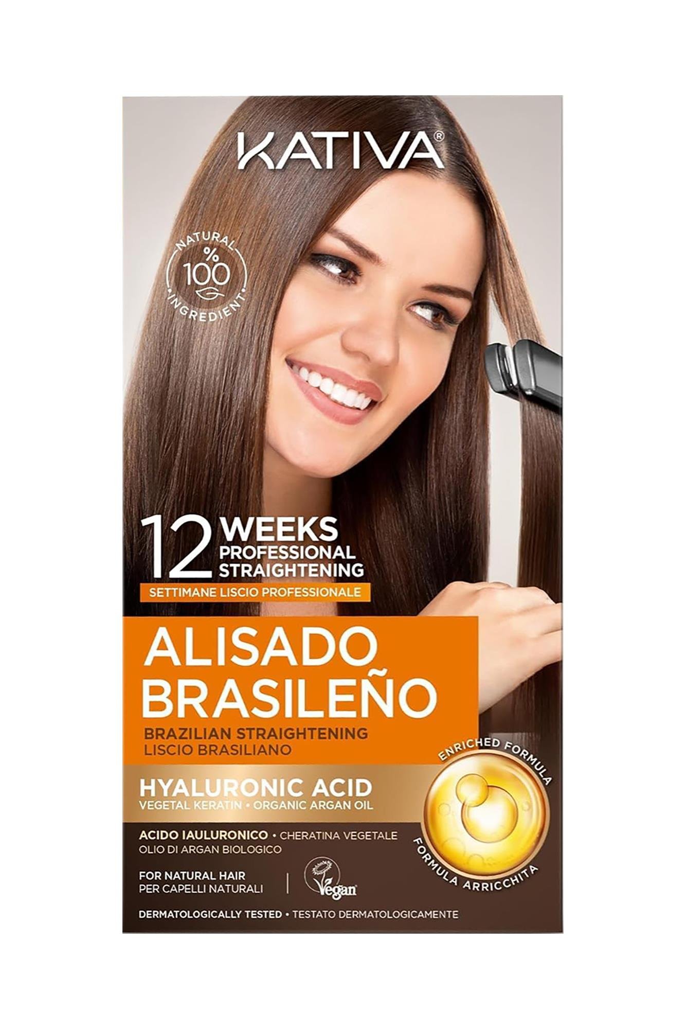 Kativa Brazilian Straightening Kit - Brezilya Keratin Doğal ve Vegan Saç Düzleştirme Seti