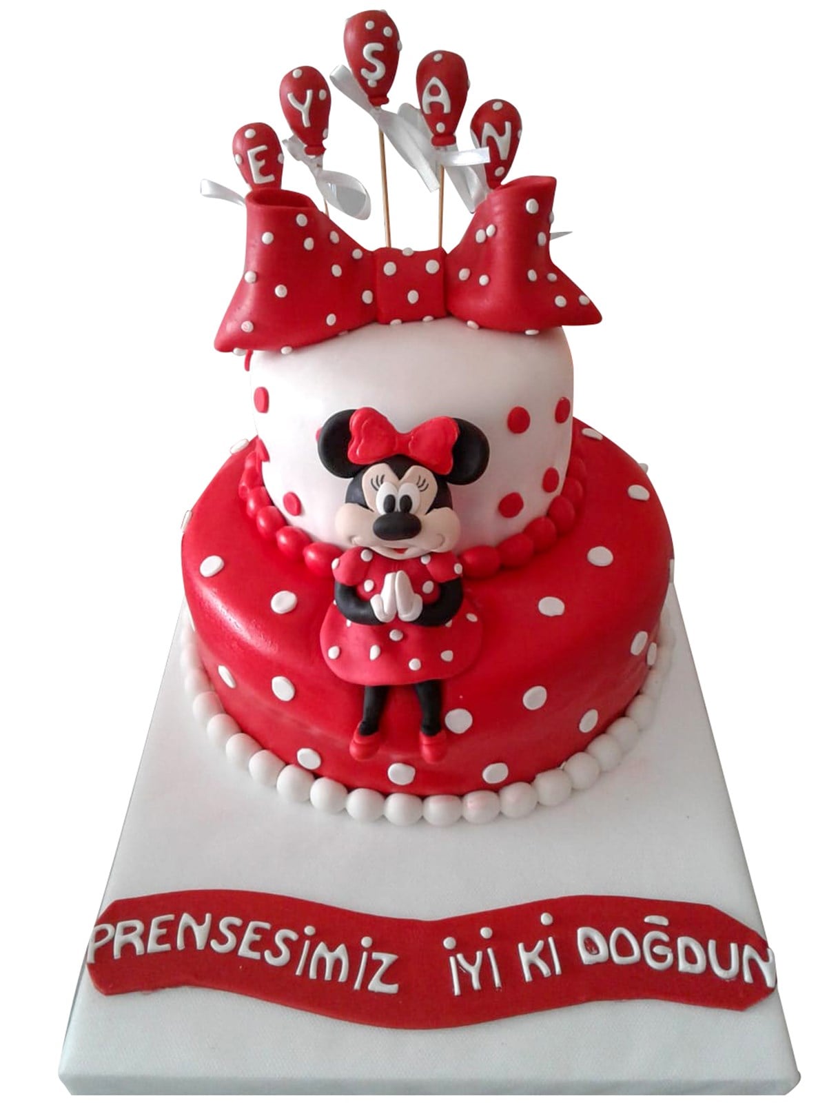 Kız Mick Mouse Tasarım Pasta