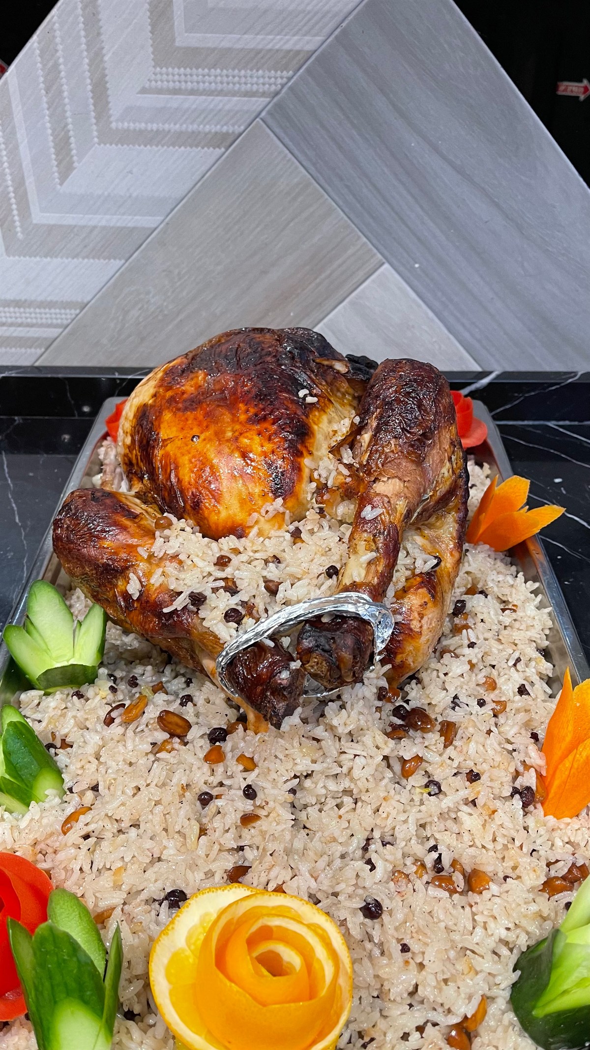 Odun Ateşinde Hindi Dolma (3 çeşit meze ile)