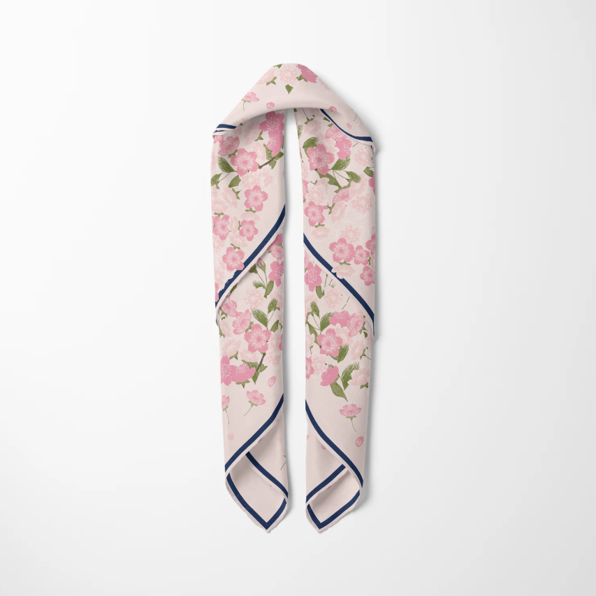 8 Maison Sakura Pink Twill İpek Pareo