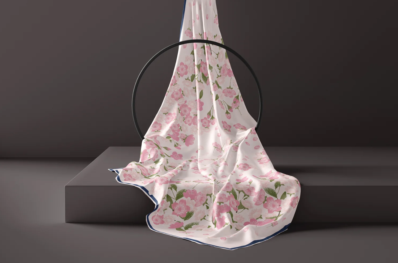 8 Maison Sakura Pink Twill İpek Pareo