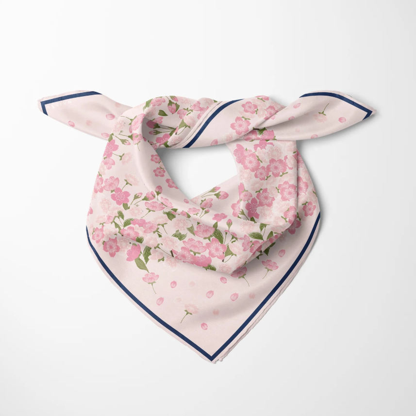 8 Maison Sakura Pink Twill İpek Pareo