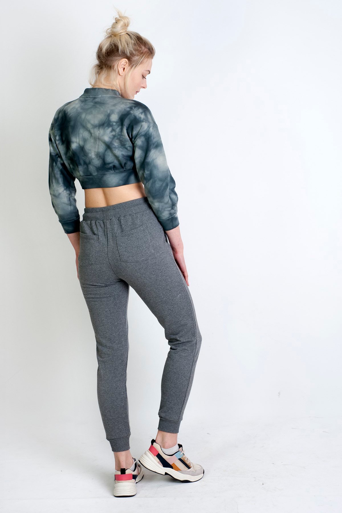 Batik Crop Sweatshirt