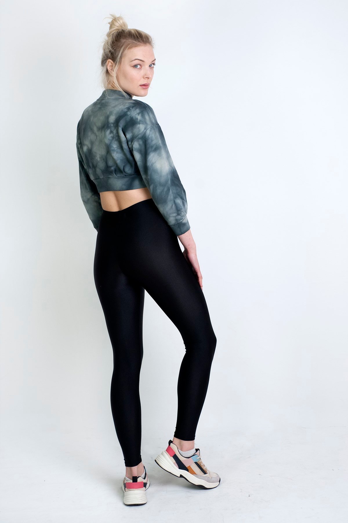 Batik Crop Sweatshirt