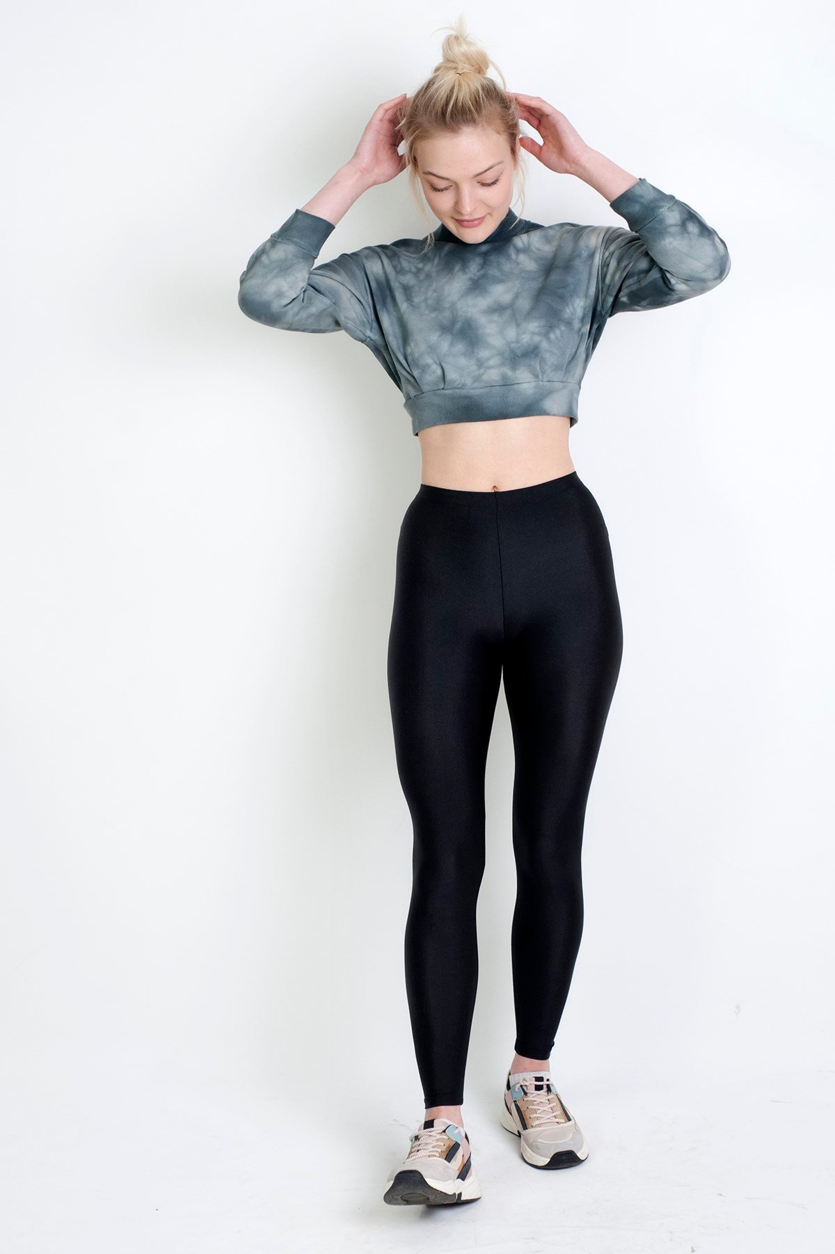 Batik Crop Sweatshirt