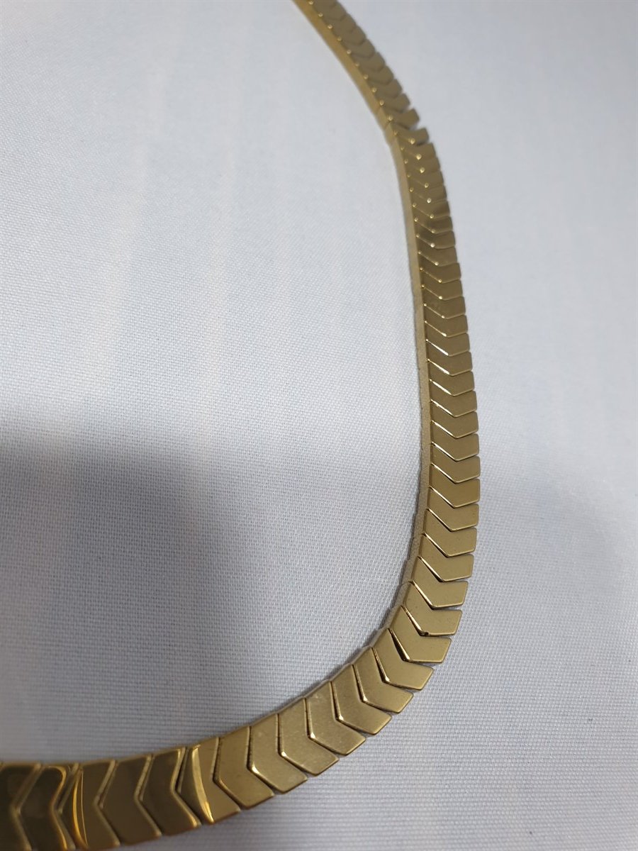 Bronz Balıksırtı Hematit Kolye